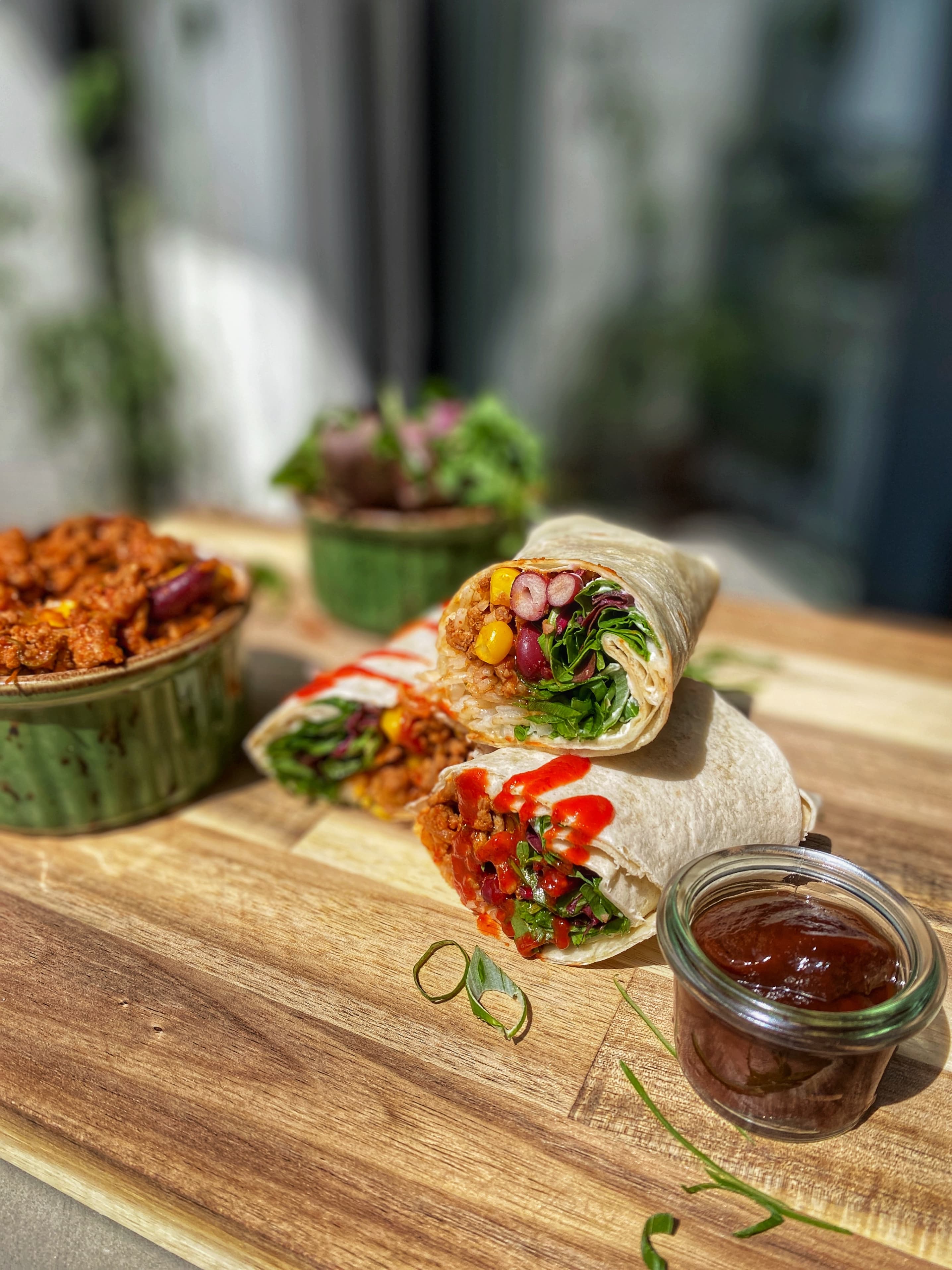 Corn & Bean Burritos with Beef Recipe Image