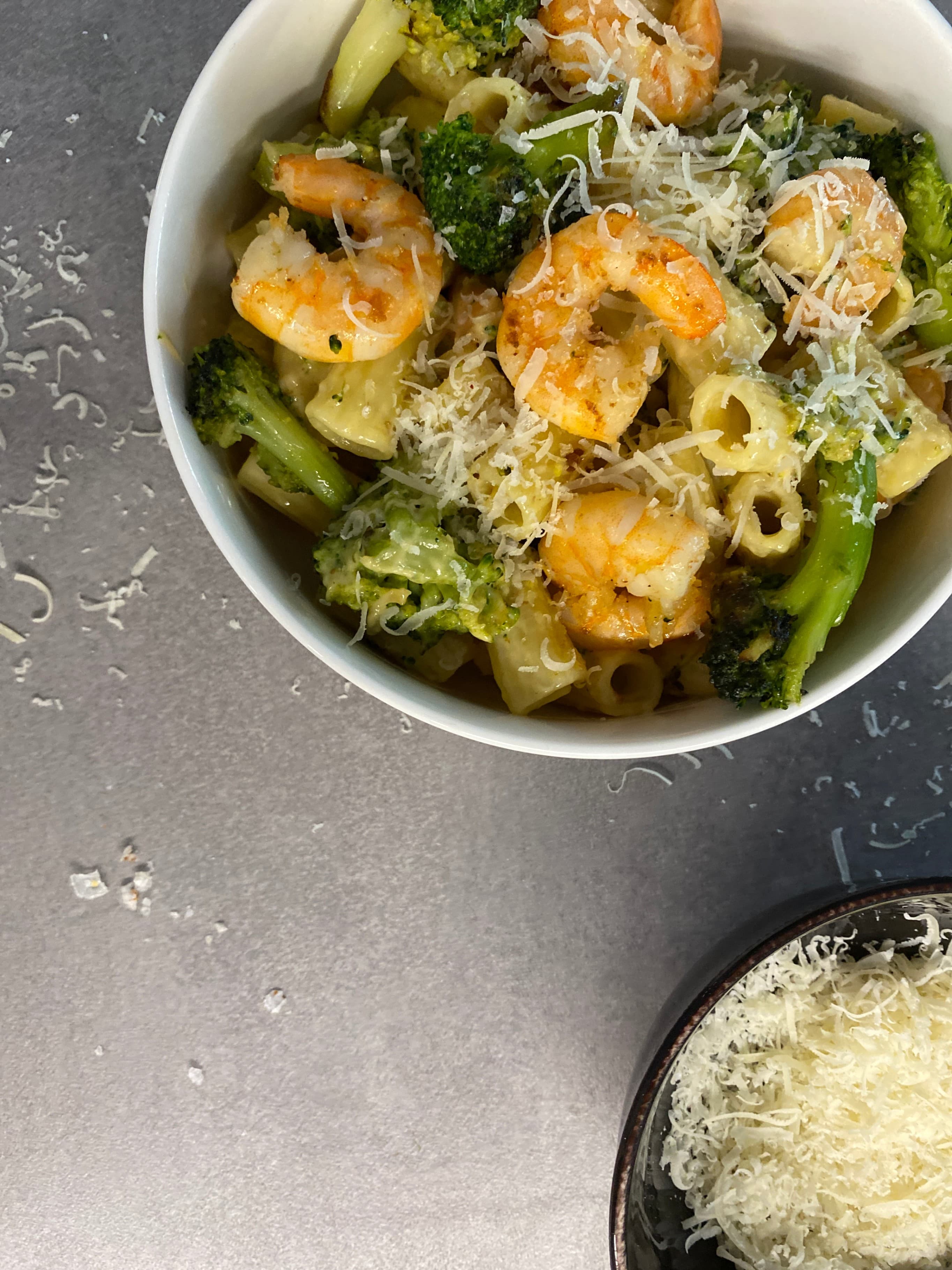 Shrimp Broccoli Pasta with Cheddar Recipe Image