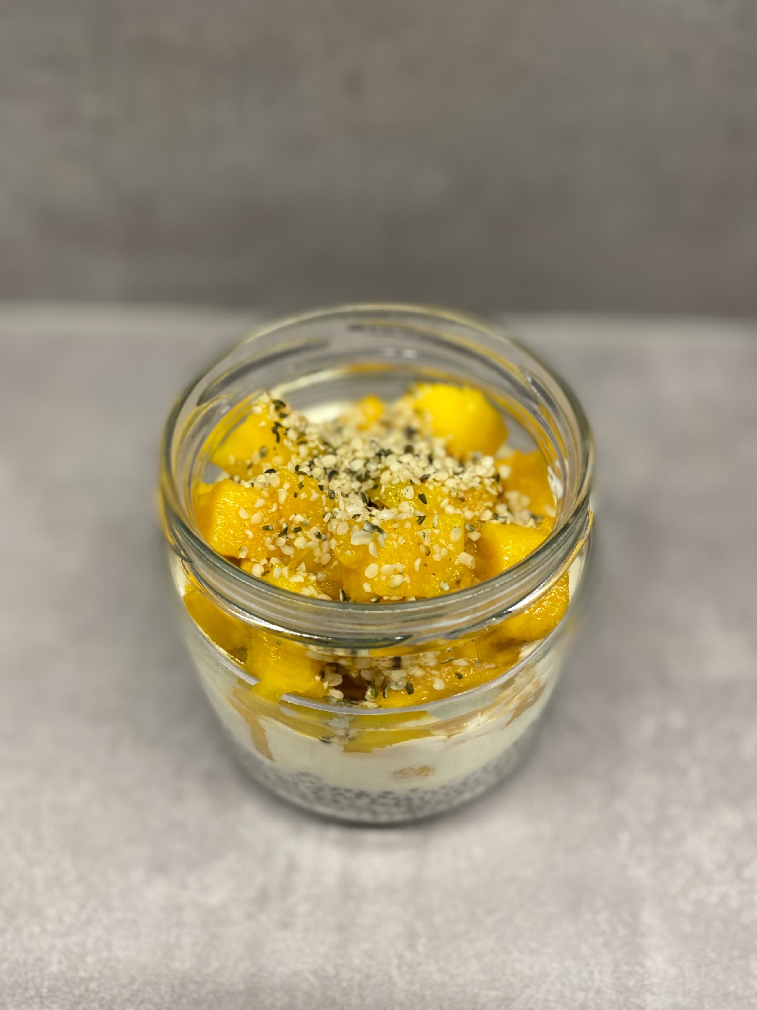 Recette Rocely de Pudding de chia à la mangue en pot