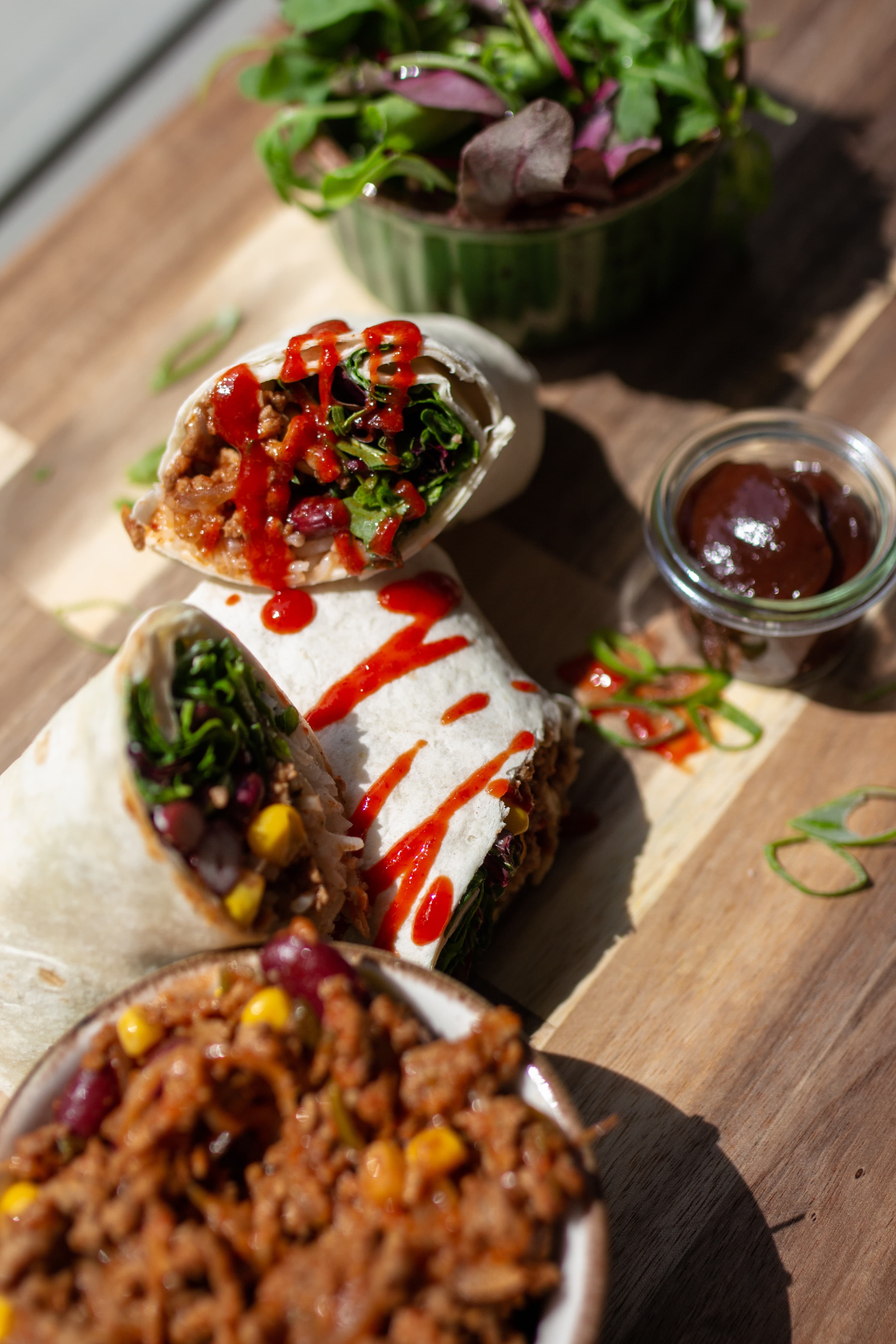 Corn & Bean Burritos with Beef Recipe Image