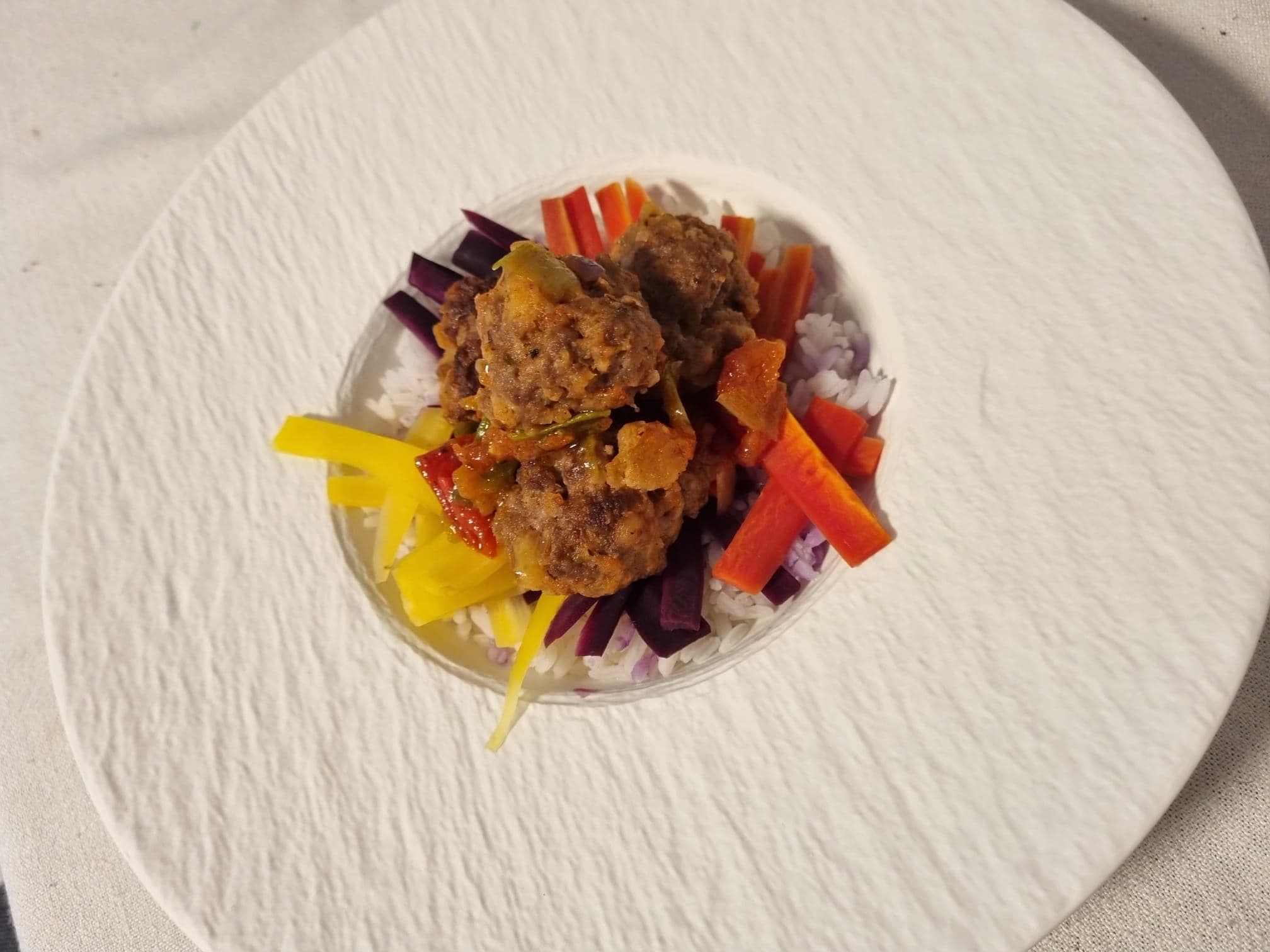 Recette Rocely de Boulettes de viande avec carottes vapeur