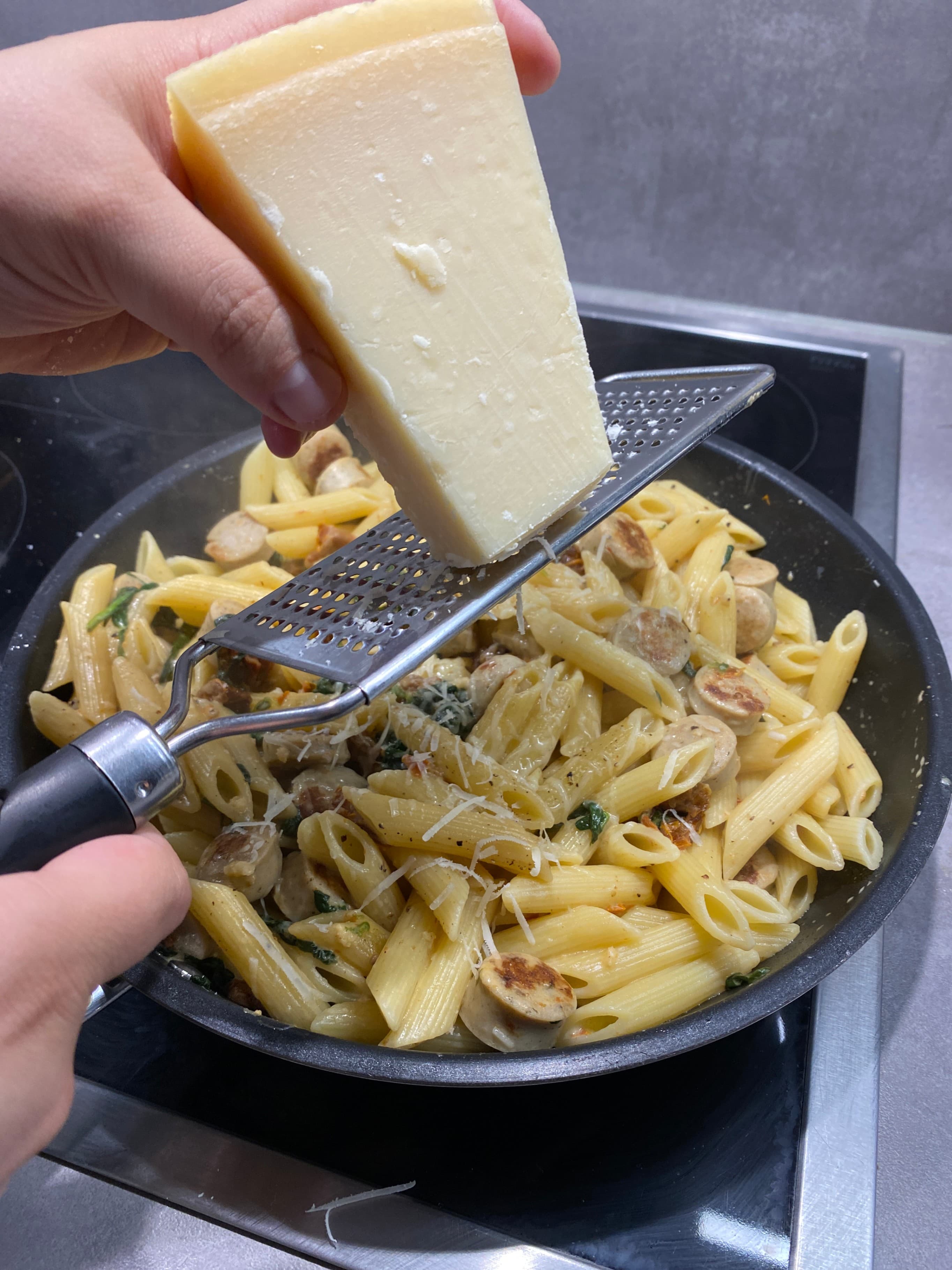 Hearty Sausage, Spinach & Sundried Tomato Penne Recipe Image