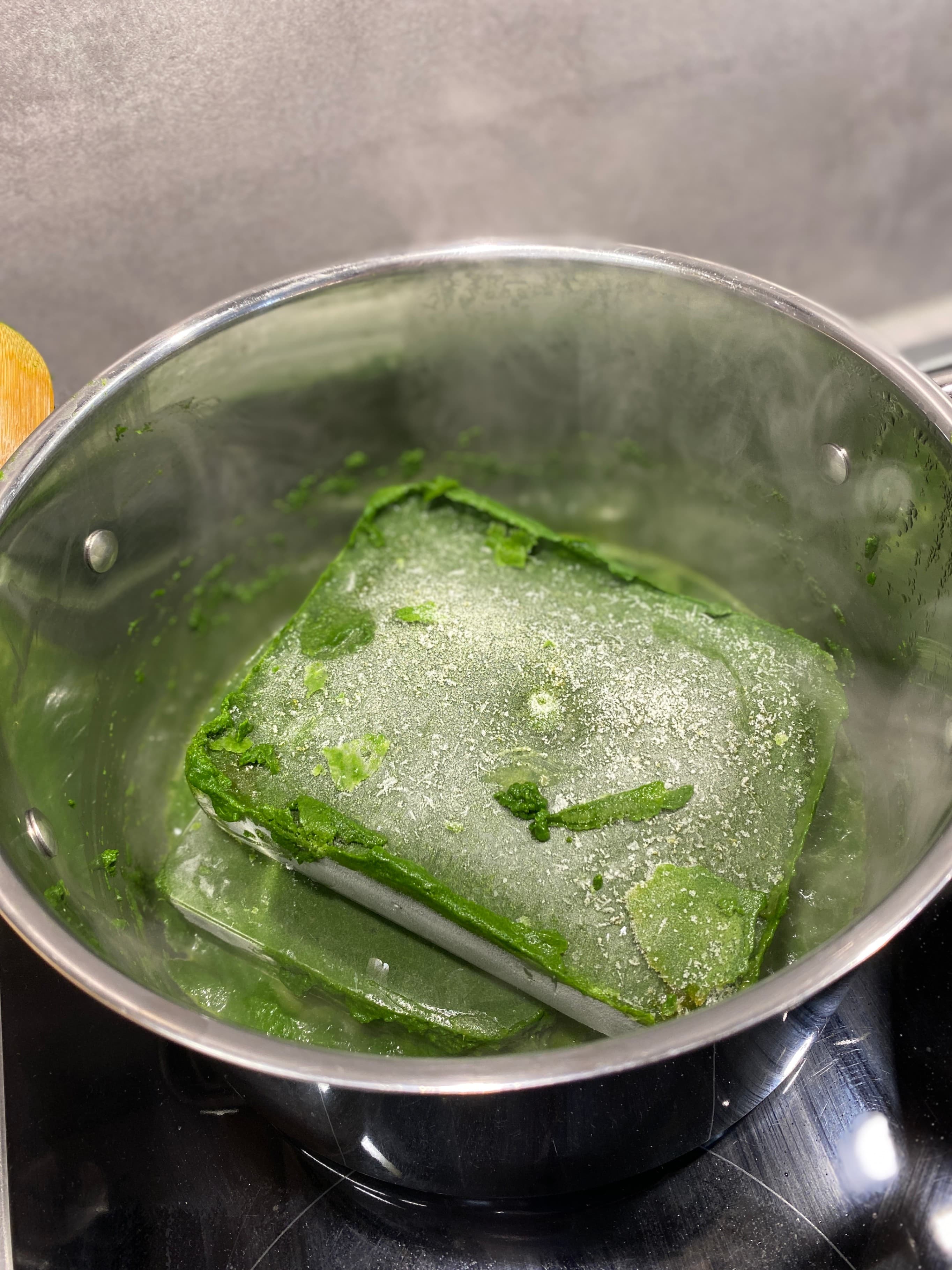 Protein Spinach Spätzle with Onion & Ham (Dairy-Free) Recipe Image