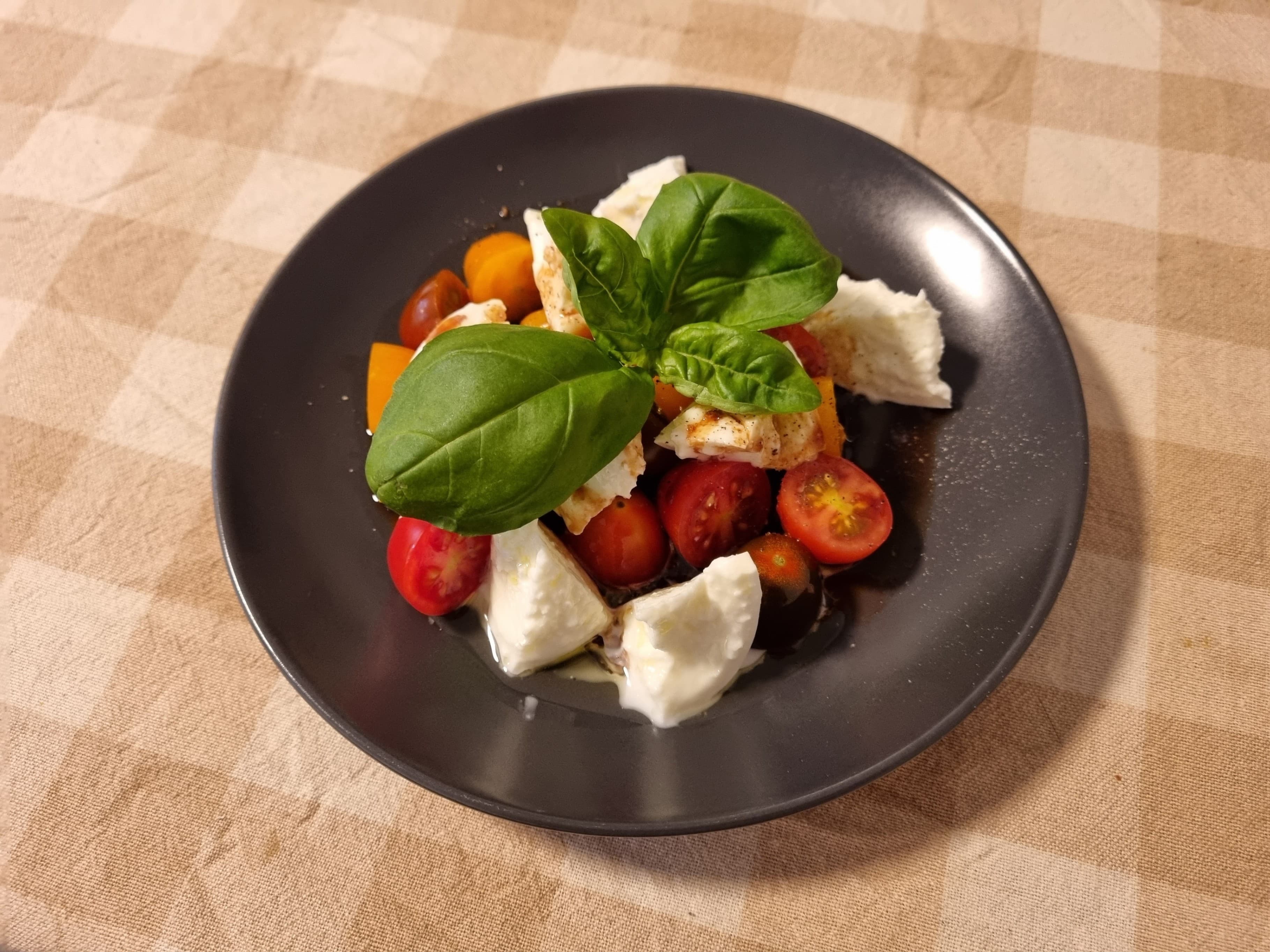 Buffalo Mozzarella with Fresh Cherry Tomatoes Recipe Image