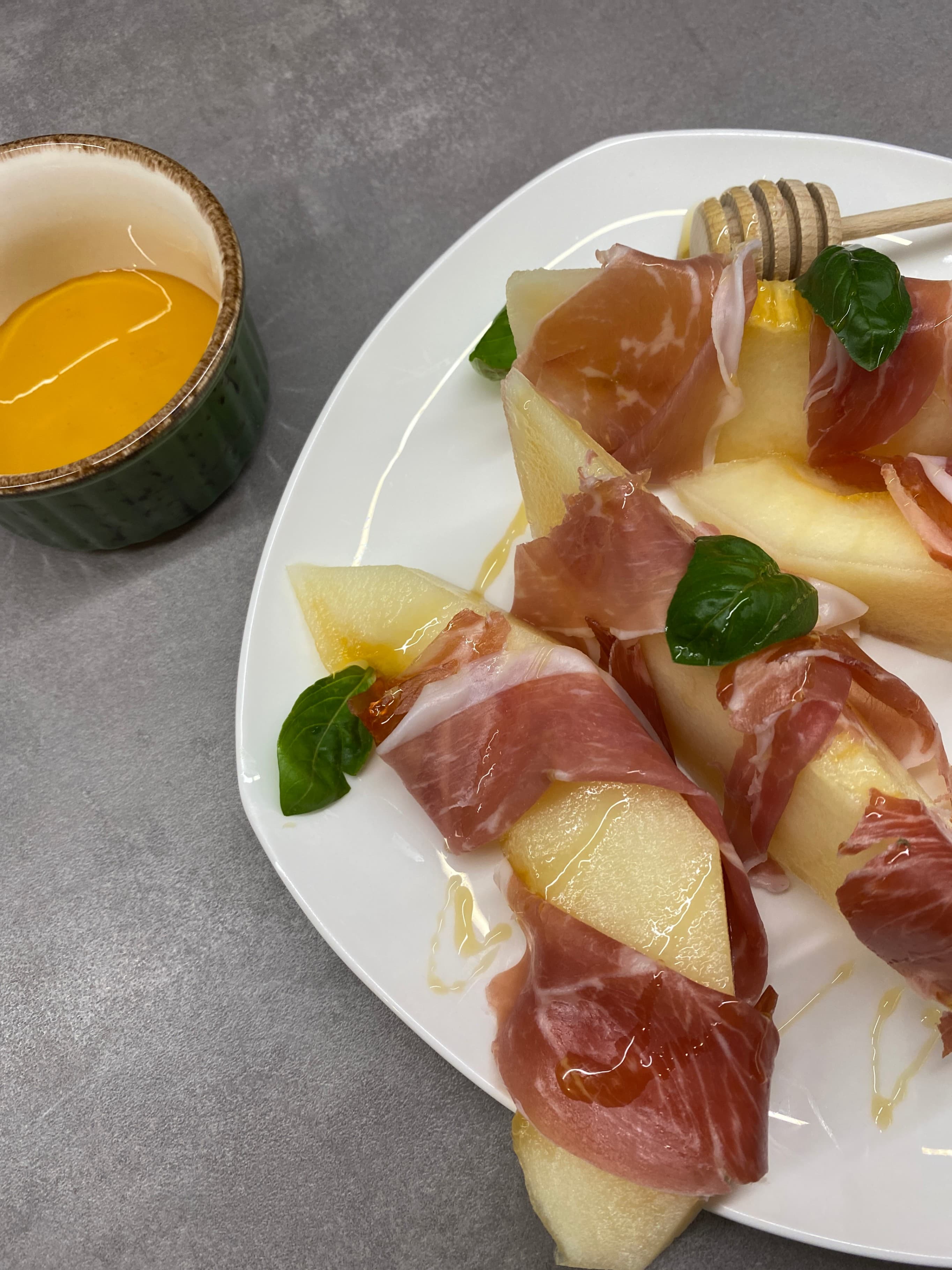 Melon with Prosciutto Recipe Image