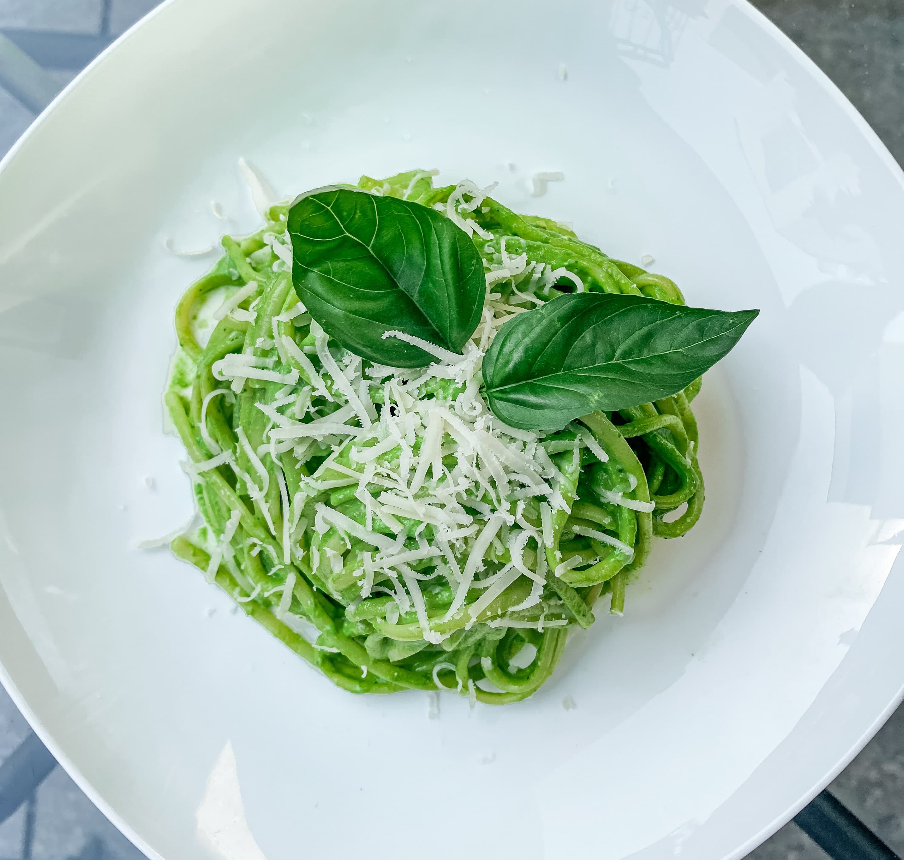 Green Summer Linguine Recipe Image