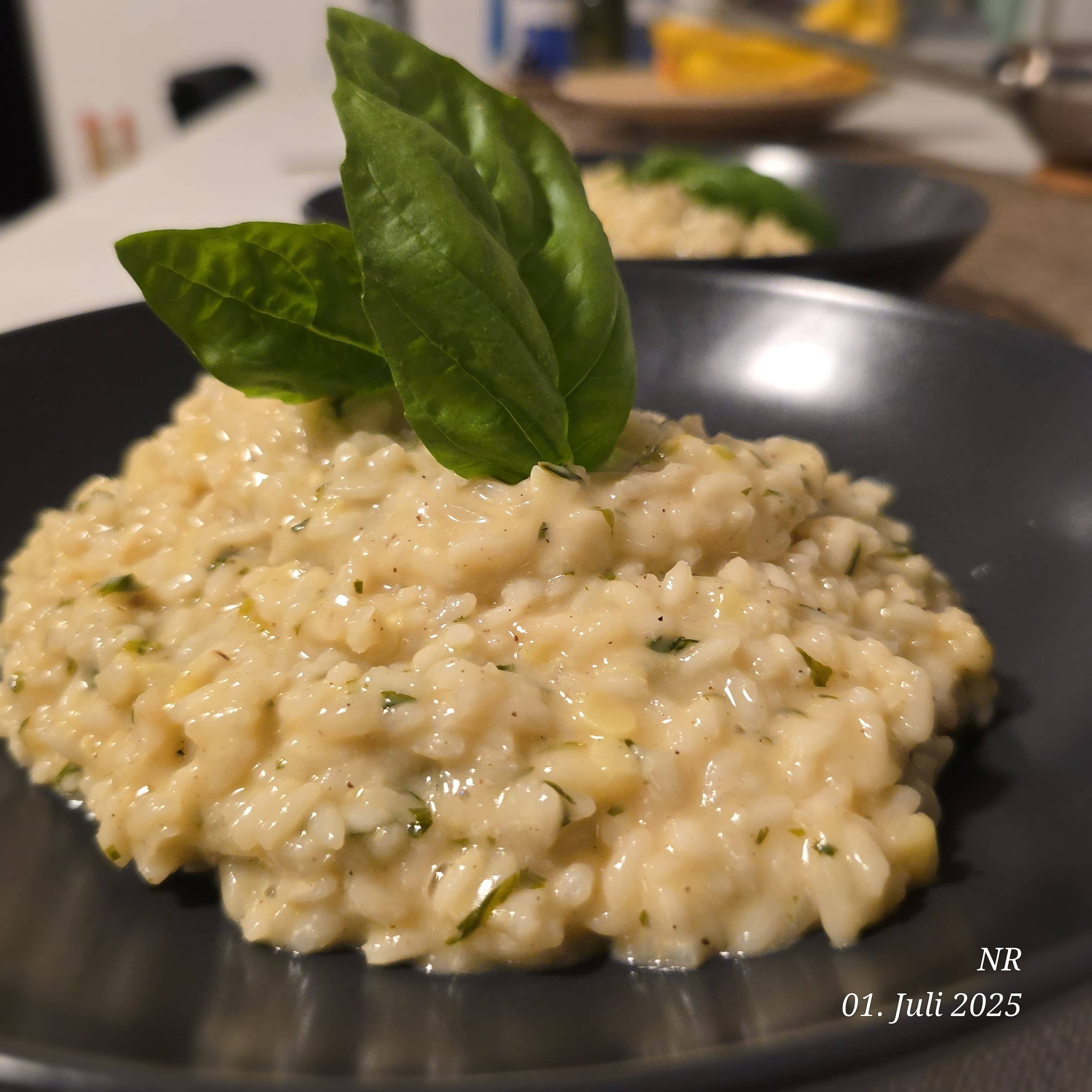 Creamy Basil Zucchini Risotto Recipe Image