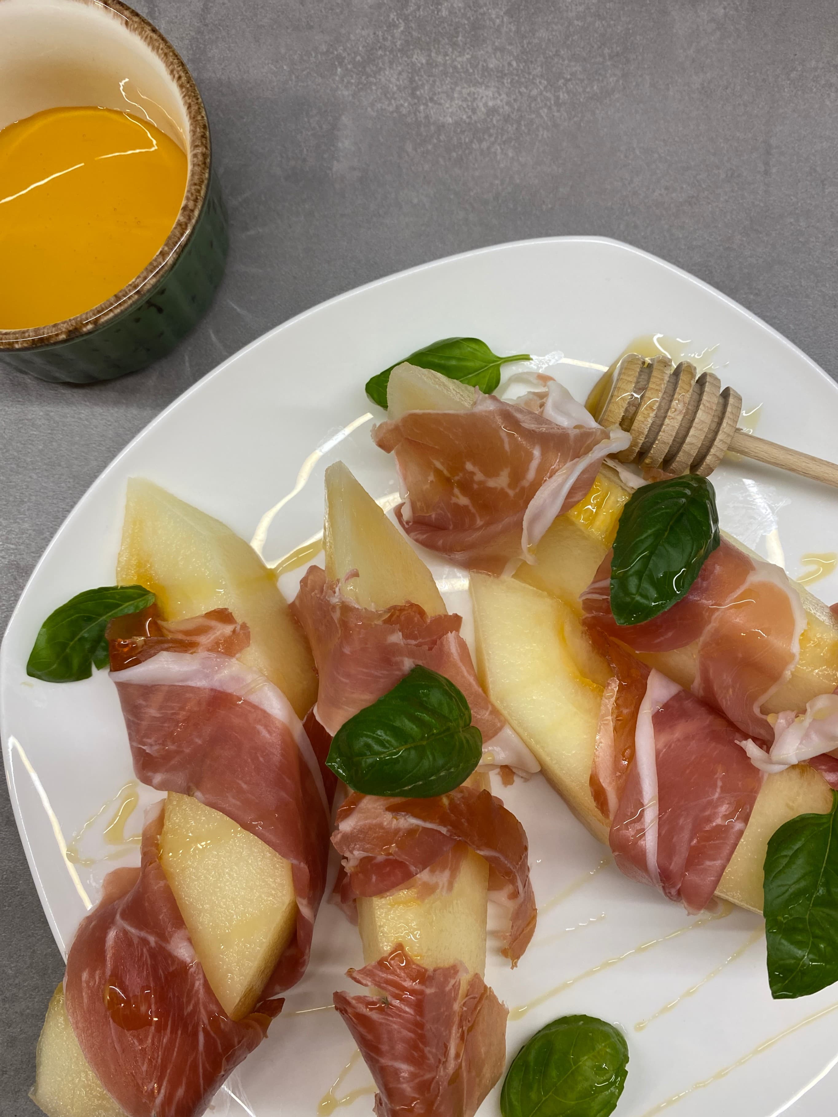 Melon with Prosciutto Recipe Image