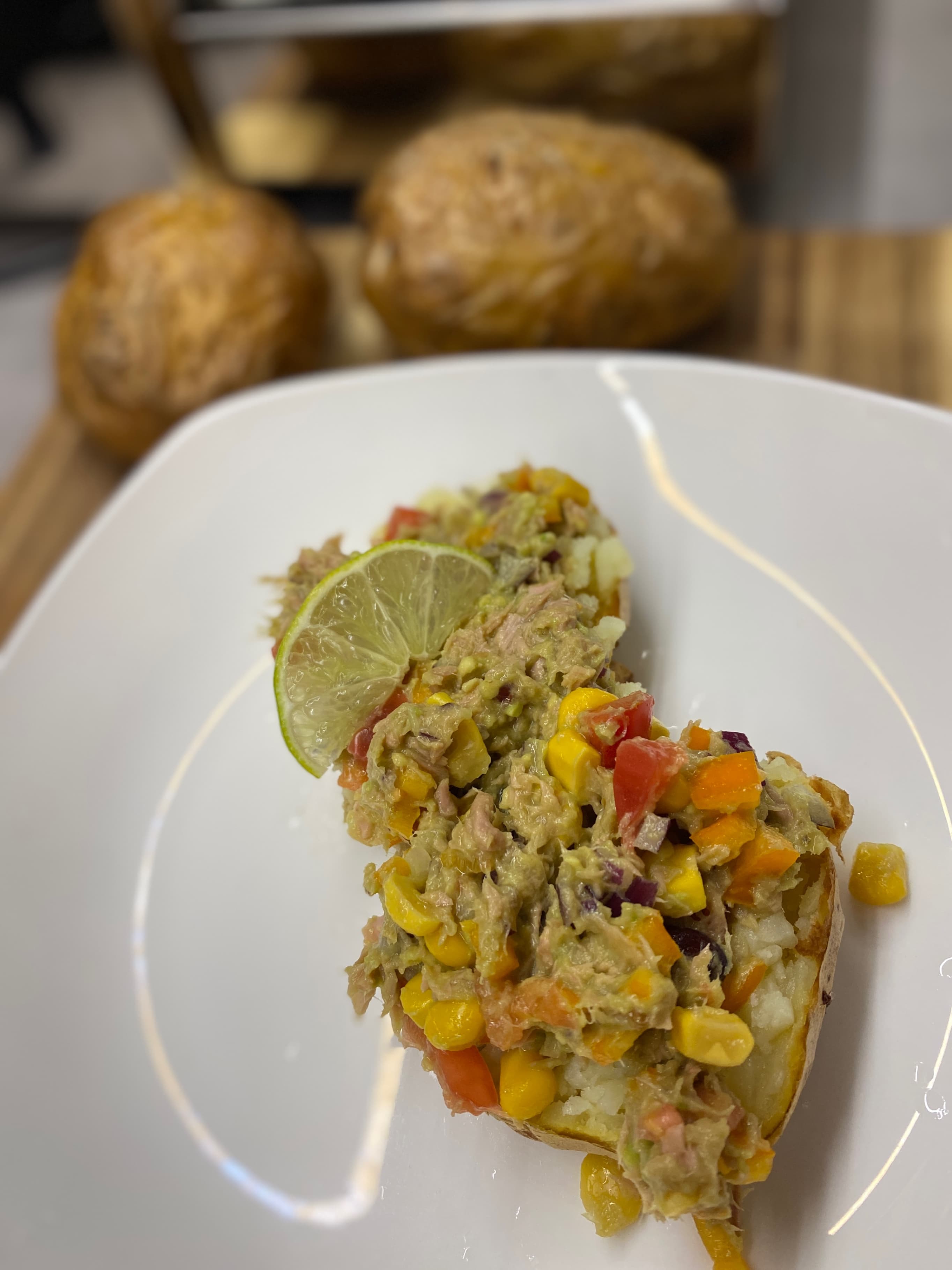 Baked Potatoes with Tuna Avocado Filling Rocely Recipe