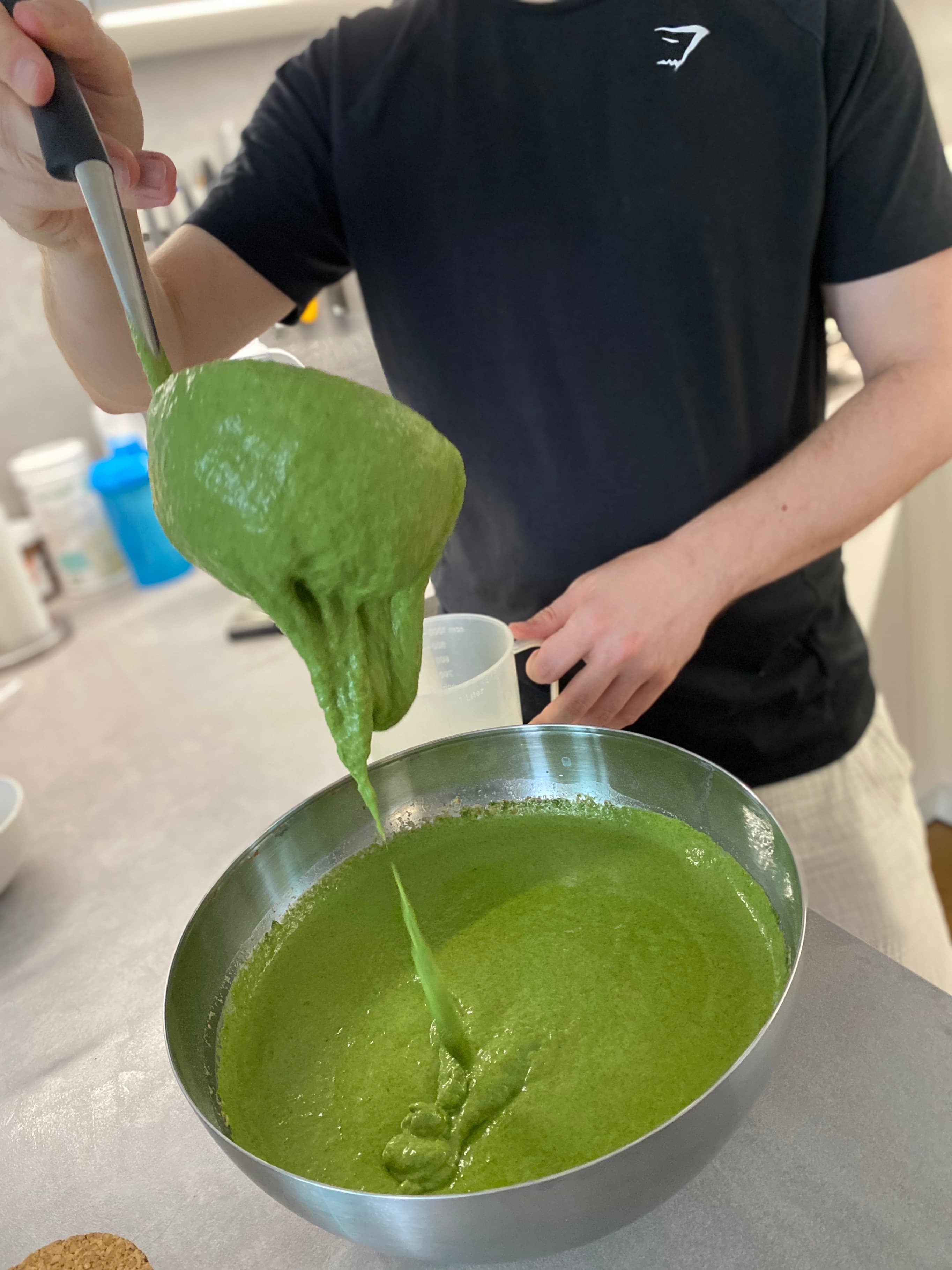 Protein Spinach Spätzle with Onion & Ham (Dairy-Free) Recipe Image