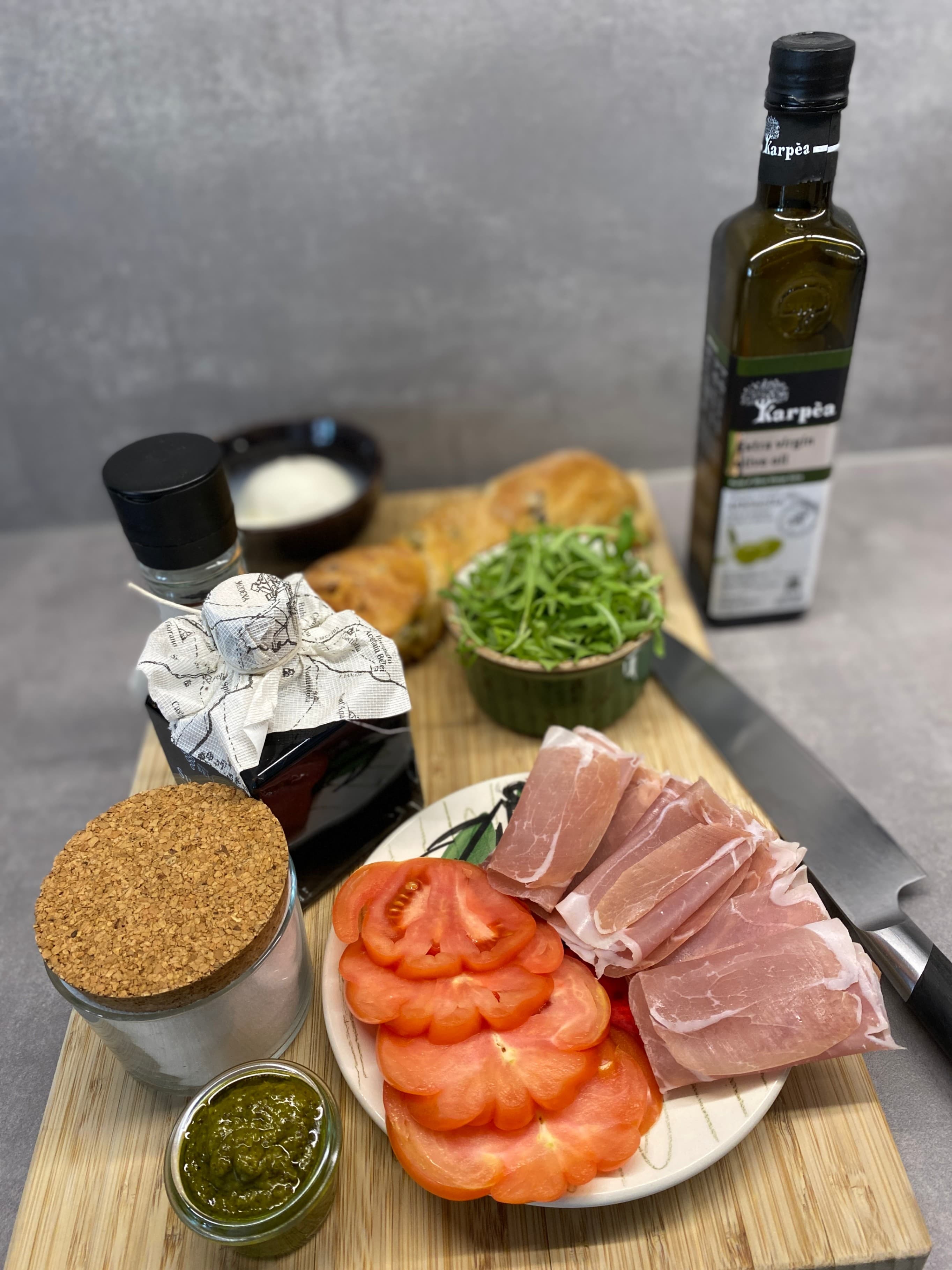 Grilled Ciabatta Prosciutto Burrata Sandwich Recipe Image