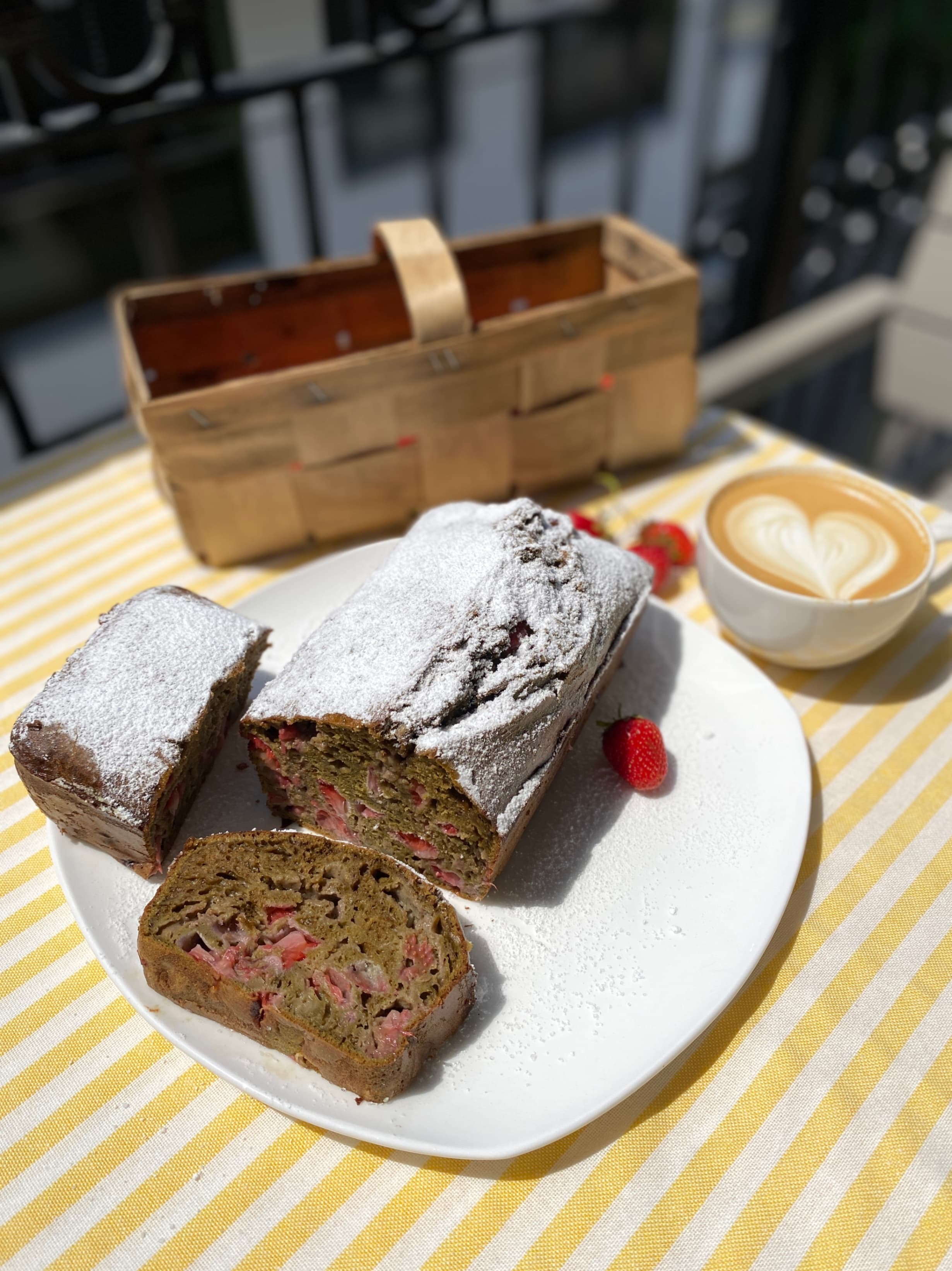 Strawberry Matcha Bread Recipe Image