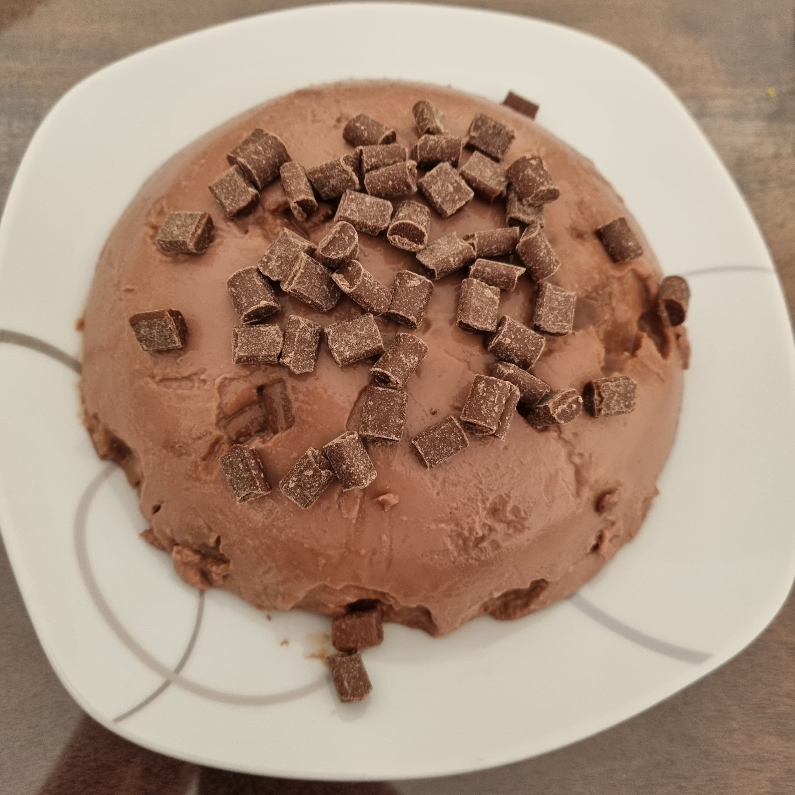 Pudding crémeux au chocolat et à la crème Recipe Image