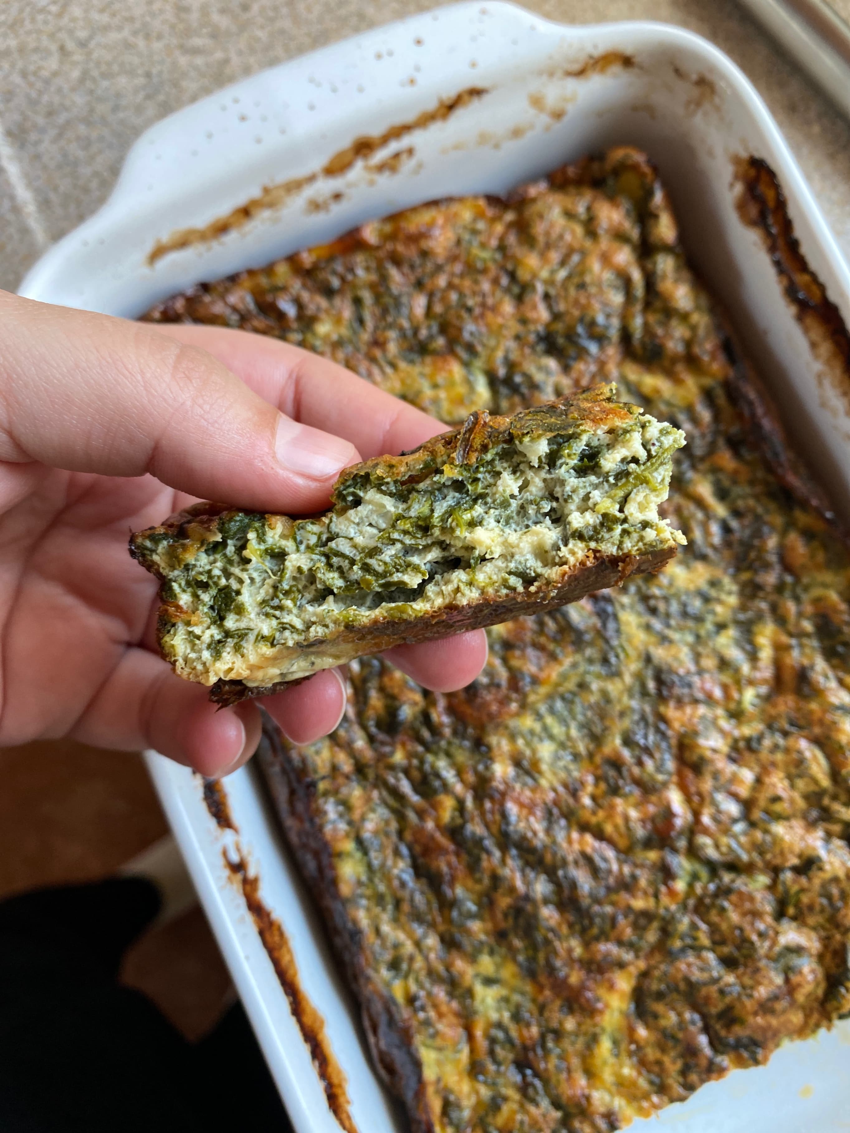 Spinach and Wild Garlic Frittata Recipe Image