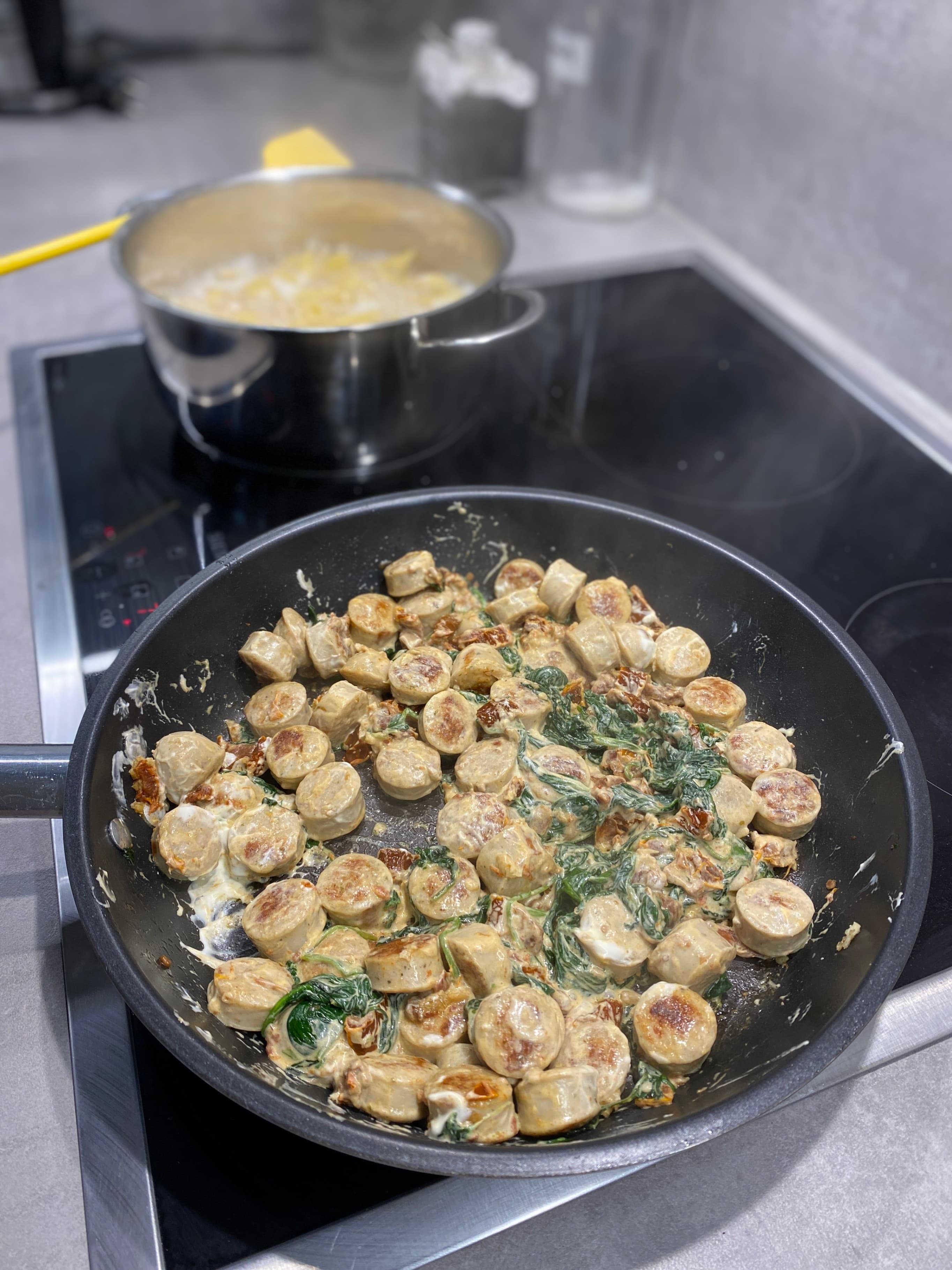 Hearty Sausage, Spinach & Sundried Tomato Penne Recipe Image