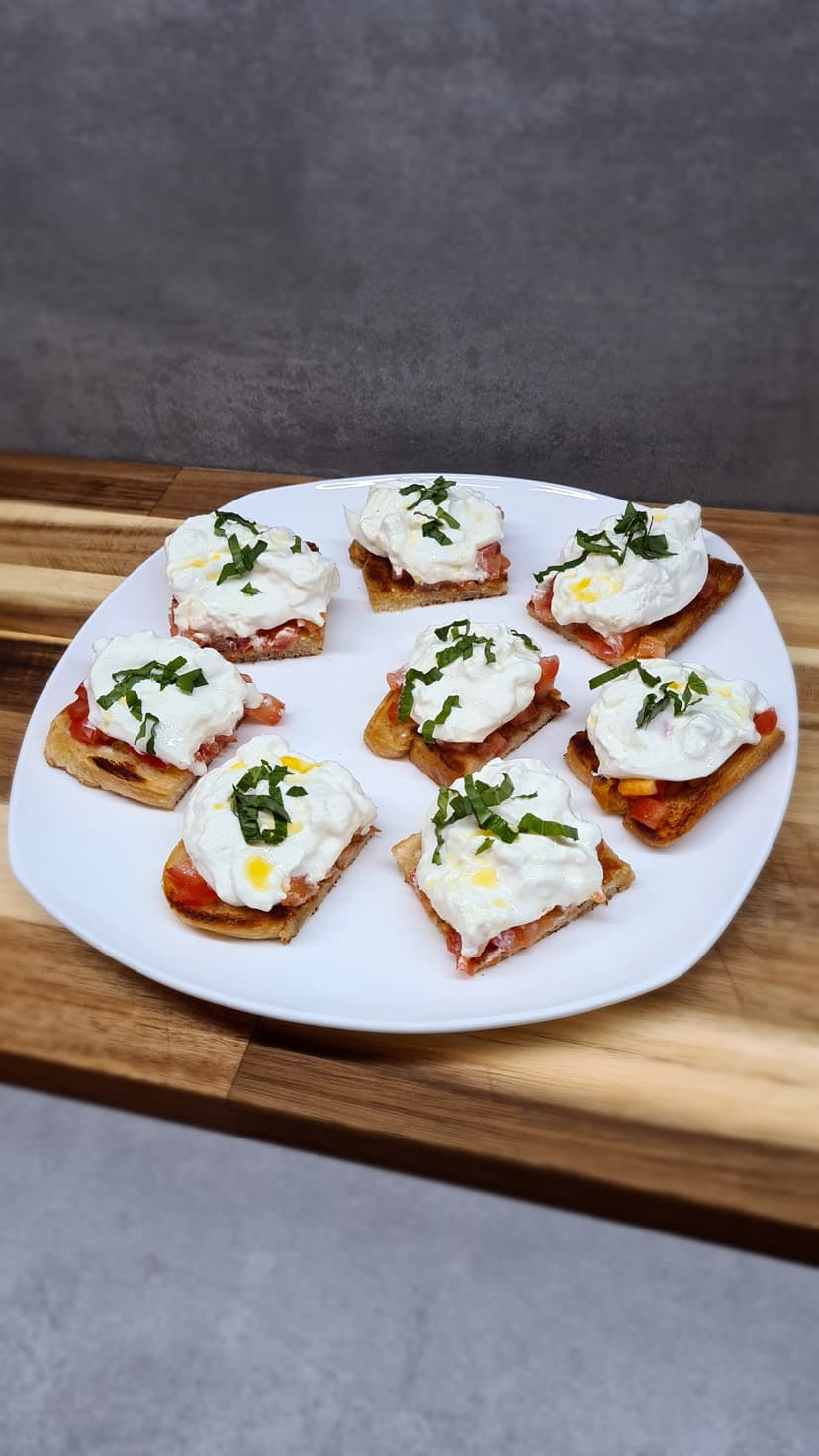 Burrata Tomato Bruschetta: The Perfect Crunch-Cream Bite Rocely Recipe