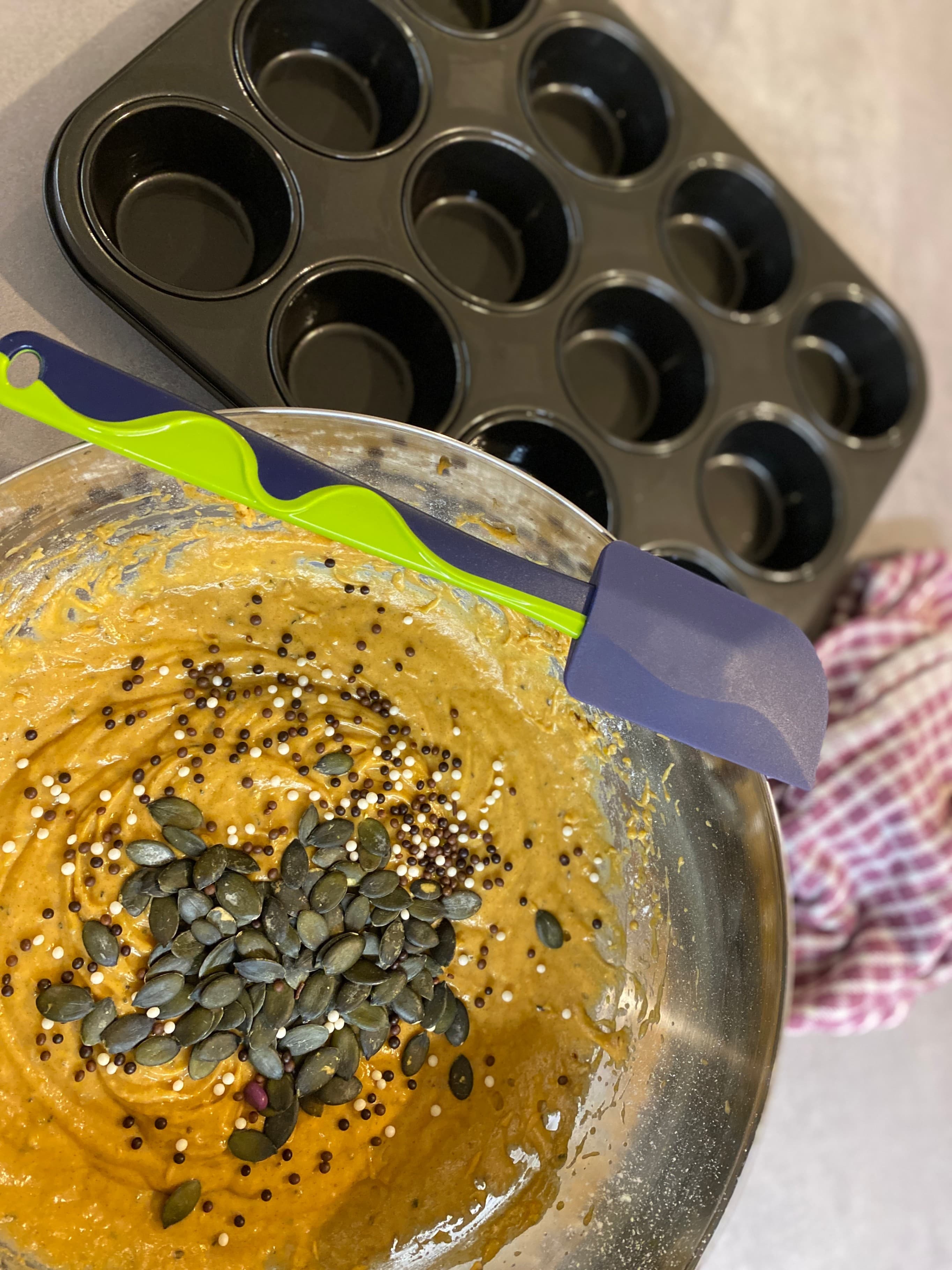 Pumpkin Muffins with Chocolate Recipe Image