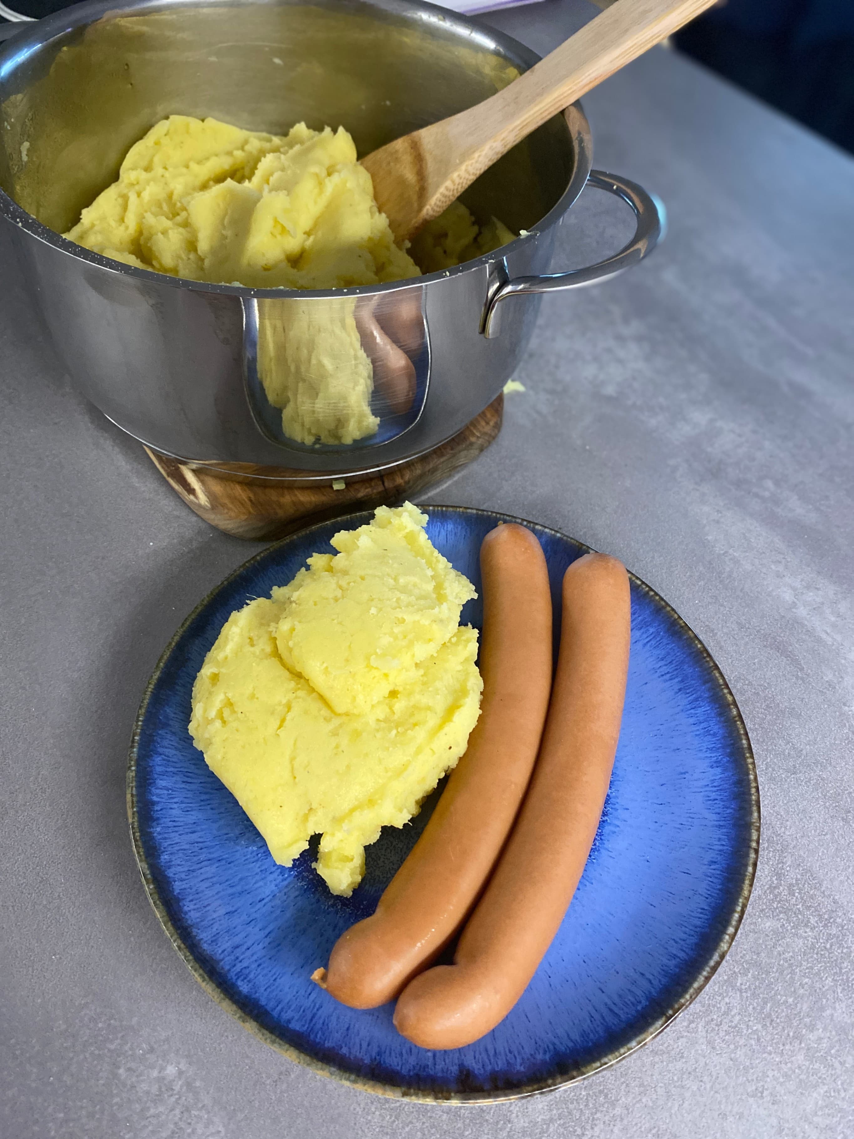 Frankfurter with Potato Puree Recipe Image