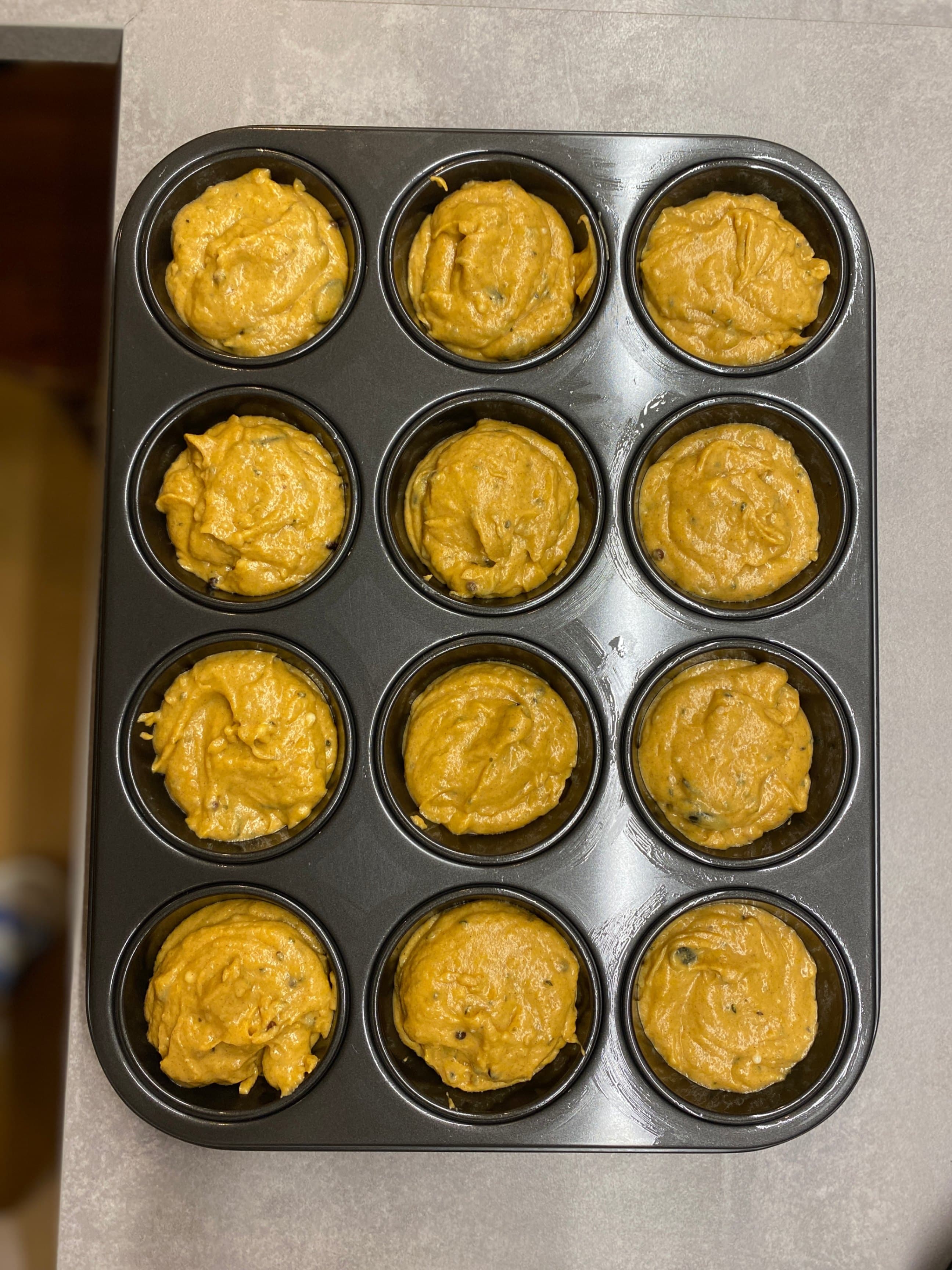 Pumpkin Muffins with Chocolate Recipe Image