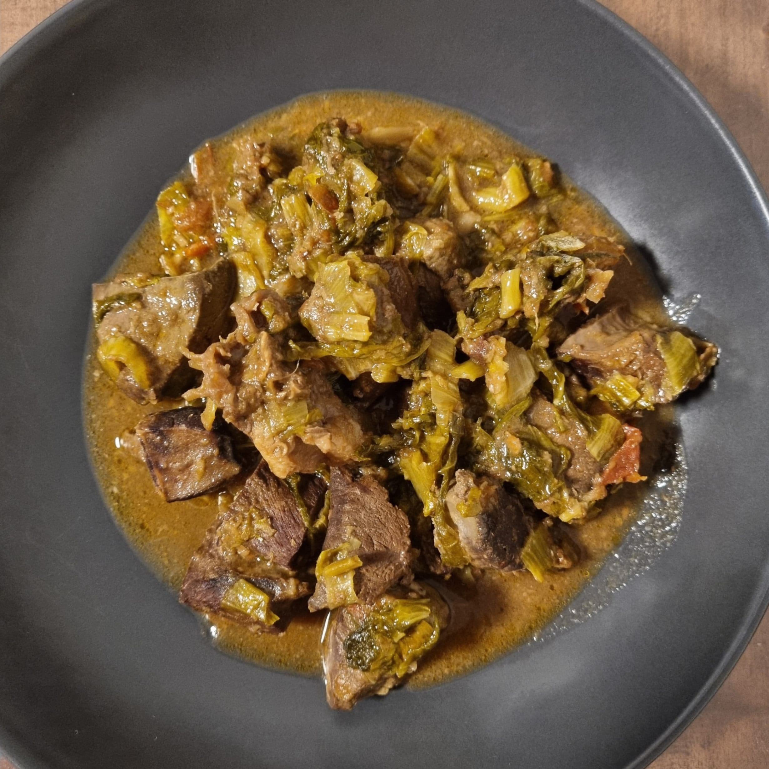 Ragoût de cœur et de foie de bœuf à la mode malgache Recipe Image