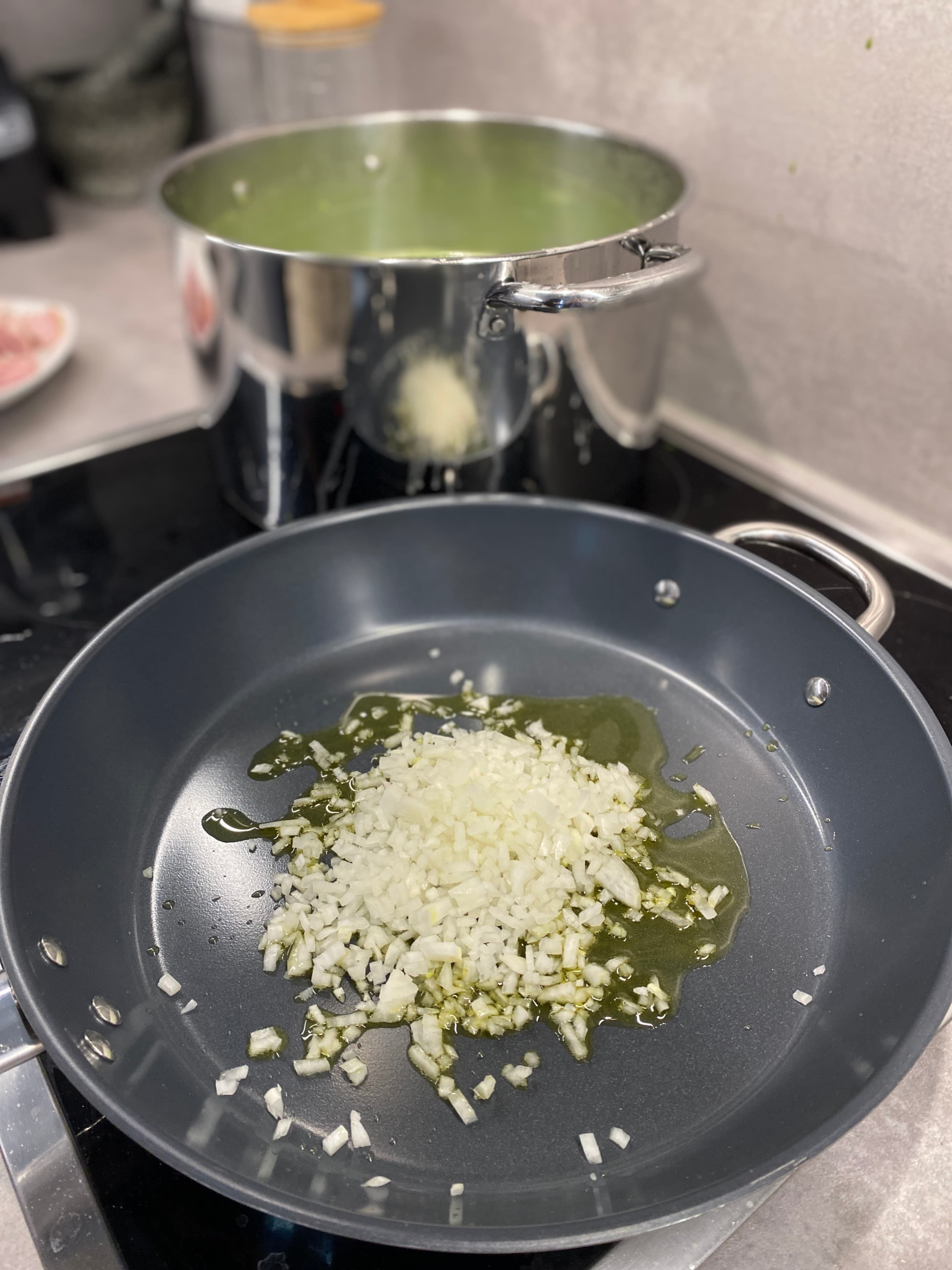 Protein Spinach Spätzle with Onion & Ham (Dairy-Free) Recipe Image