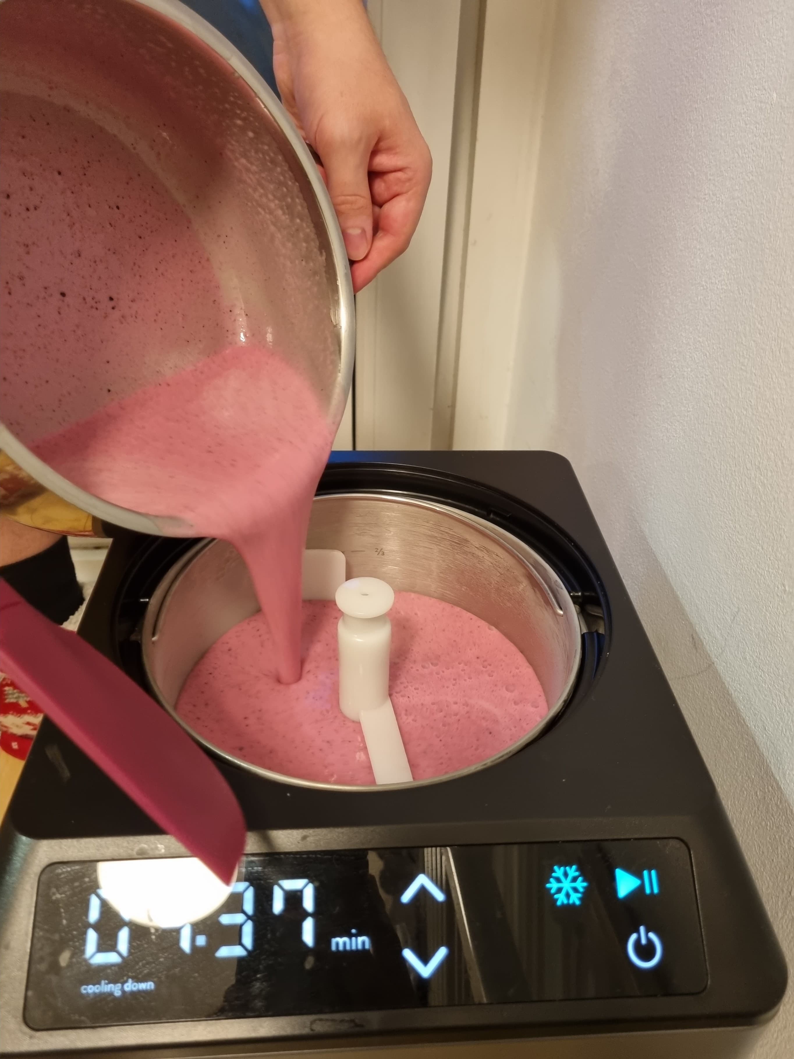 Dragon Fruit Strawberry Cream Ice Cream Recipe Image
