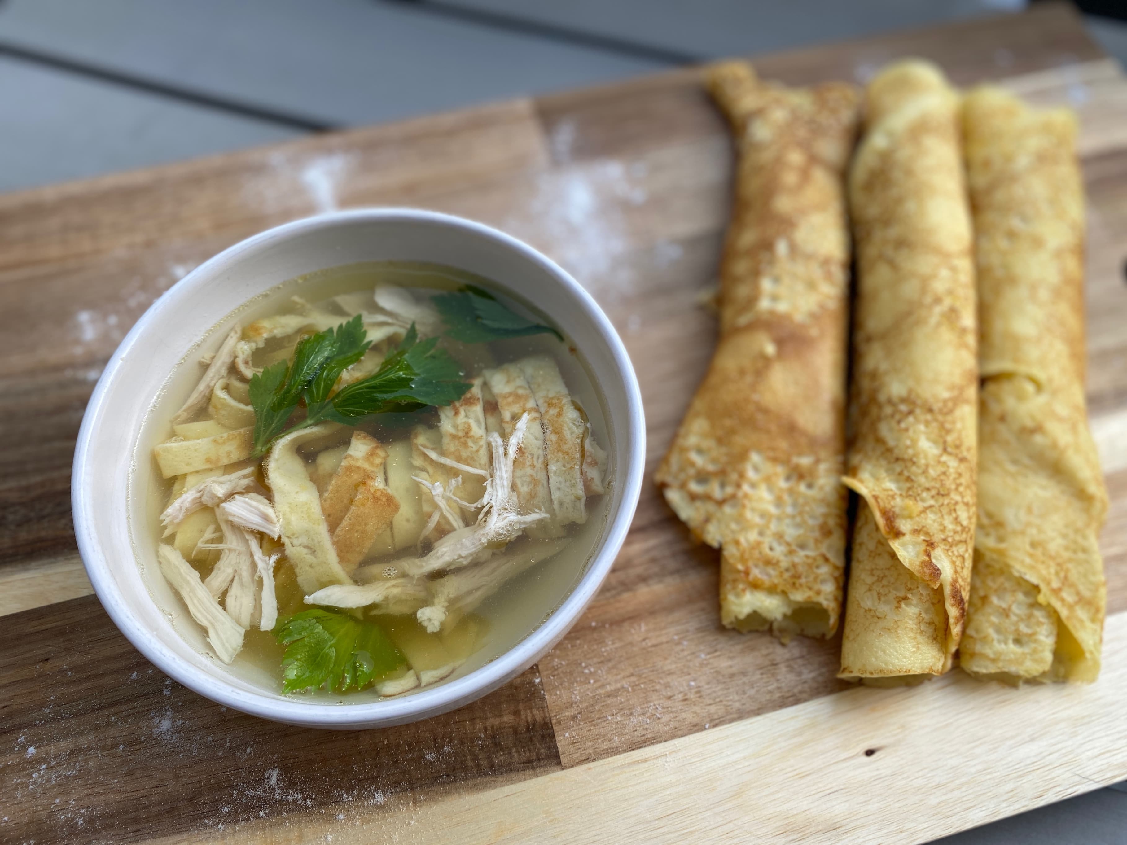 Pancake Soup with Chicken (Frittatensuppe) Recipe Image