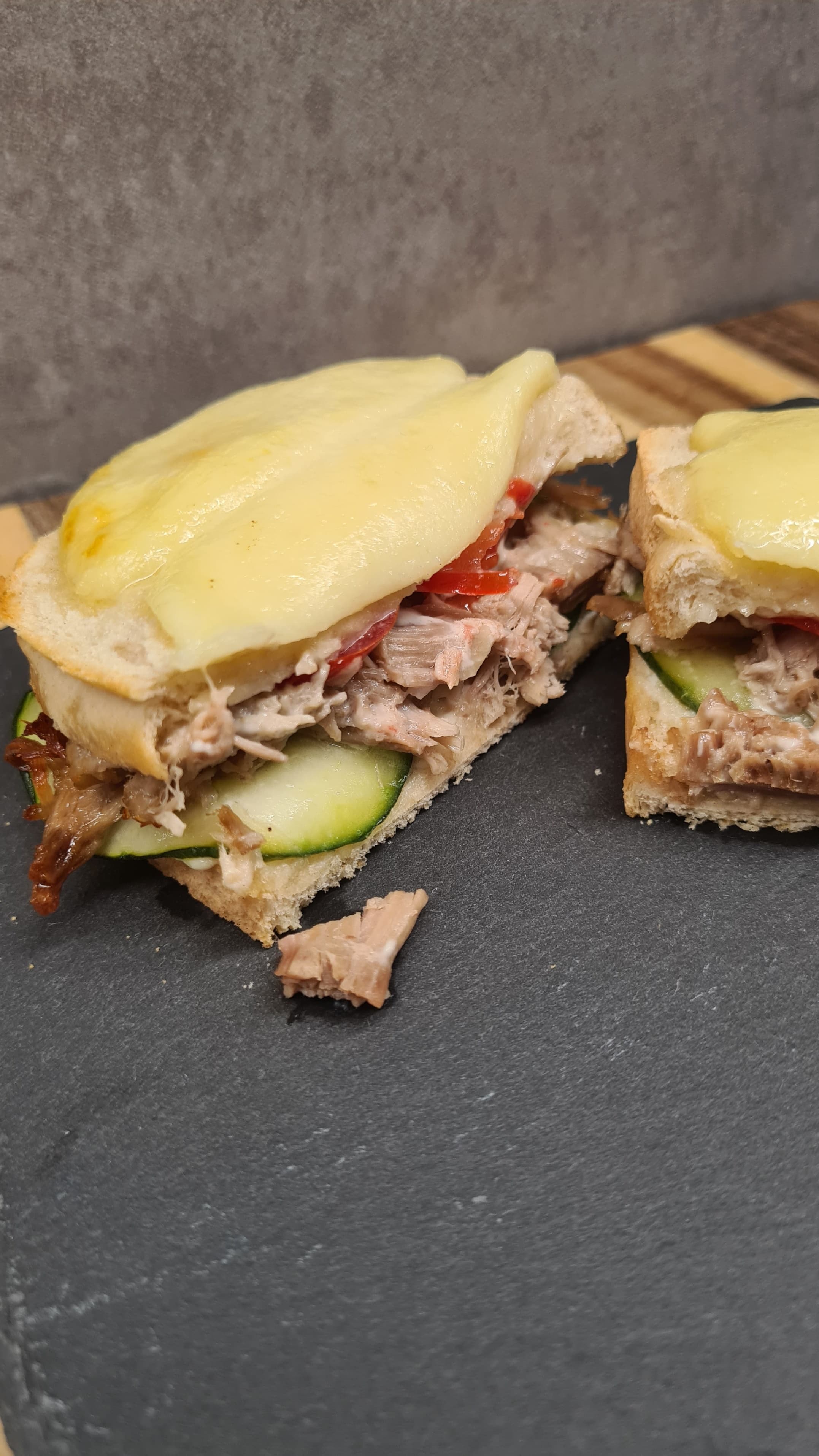 Pulled Pork Mozzarella Sandwich Recipe Image