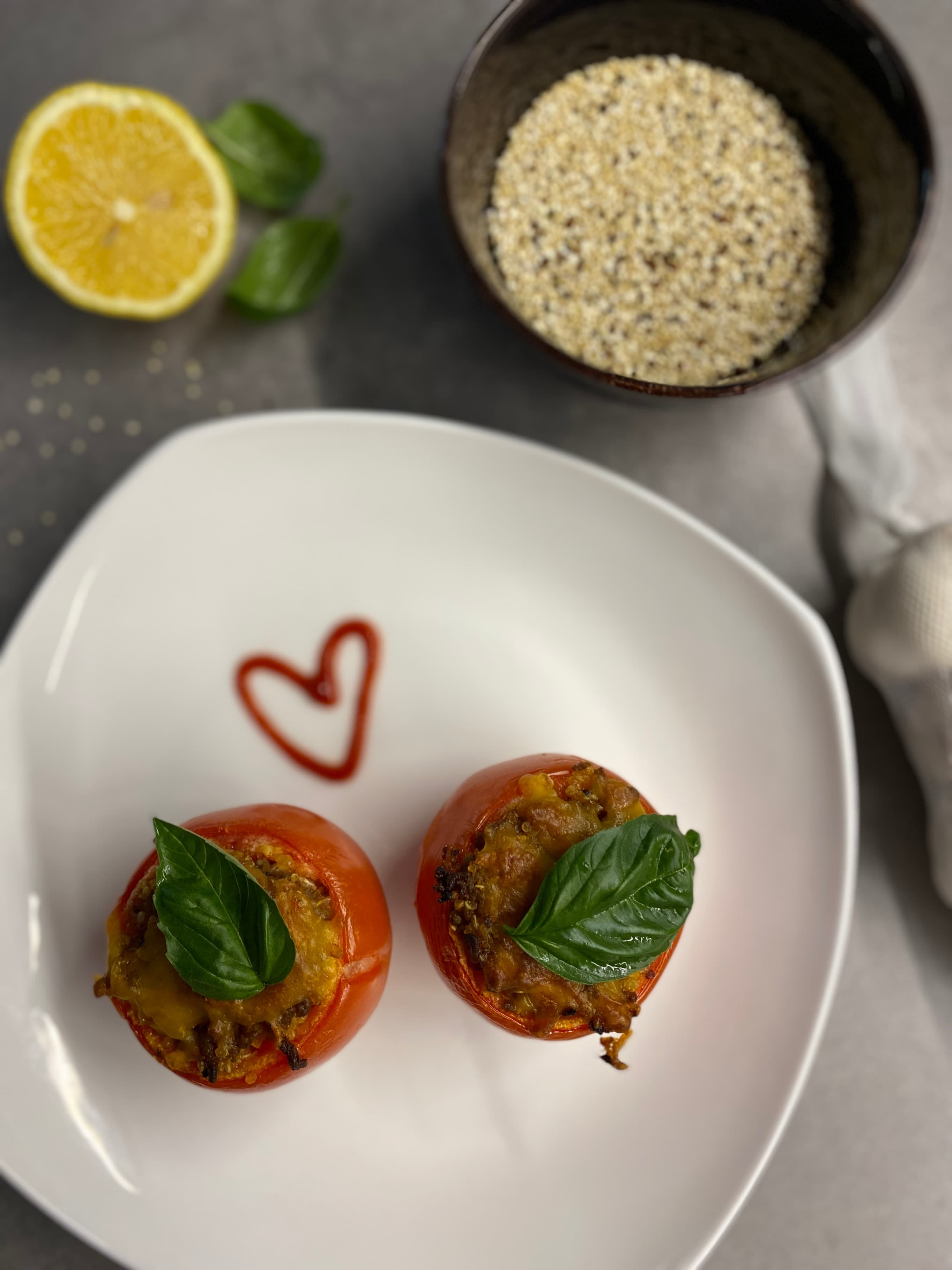 Quinoa Stuffed Tomatoes Recipe Image