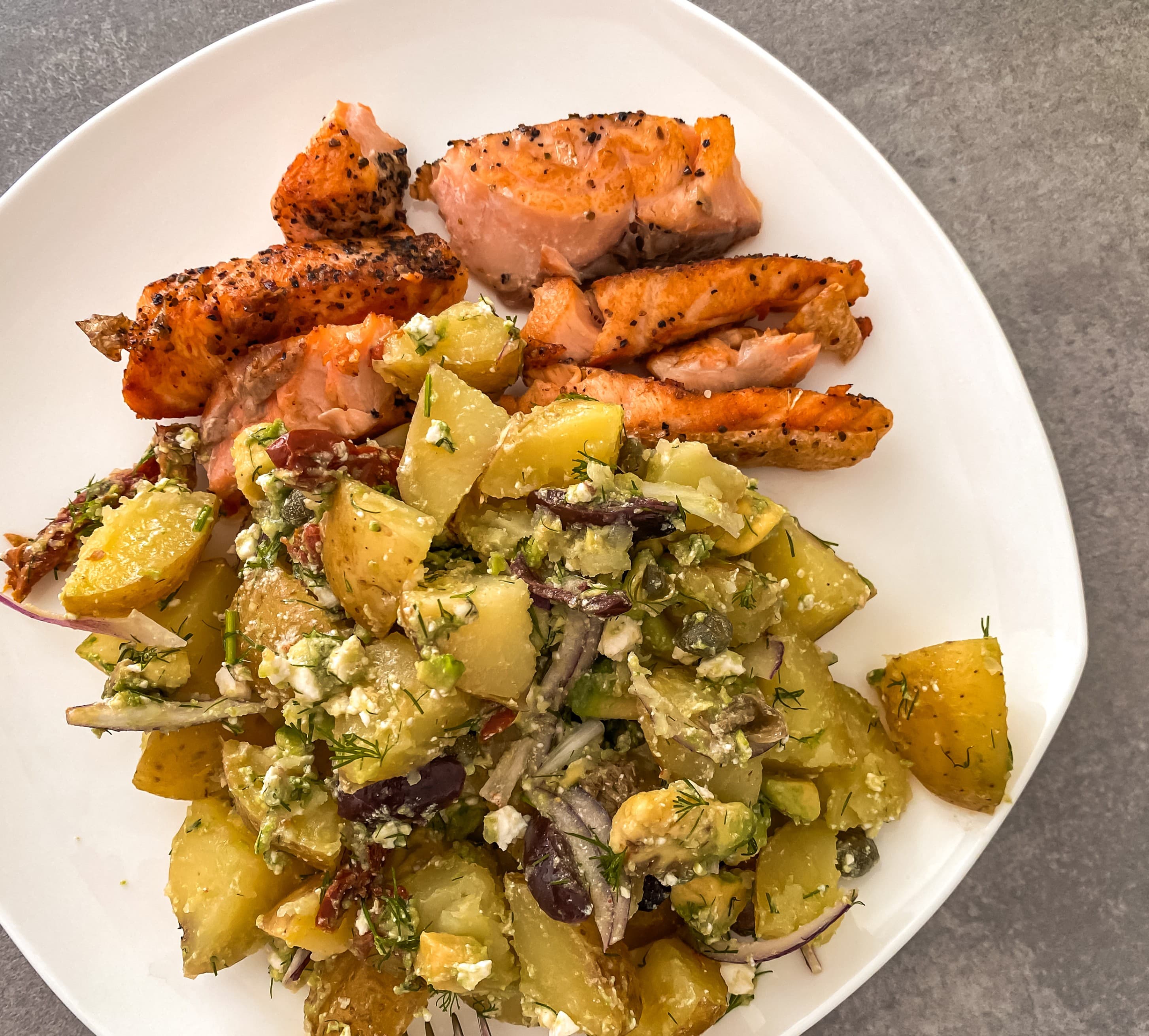 Salmon with Potato Salad Recipe Image