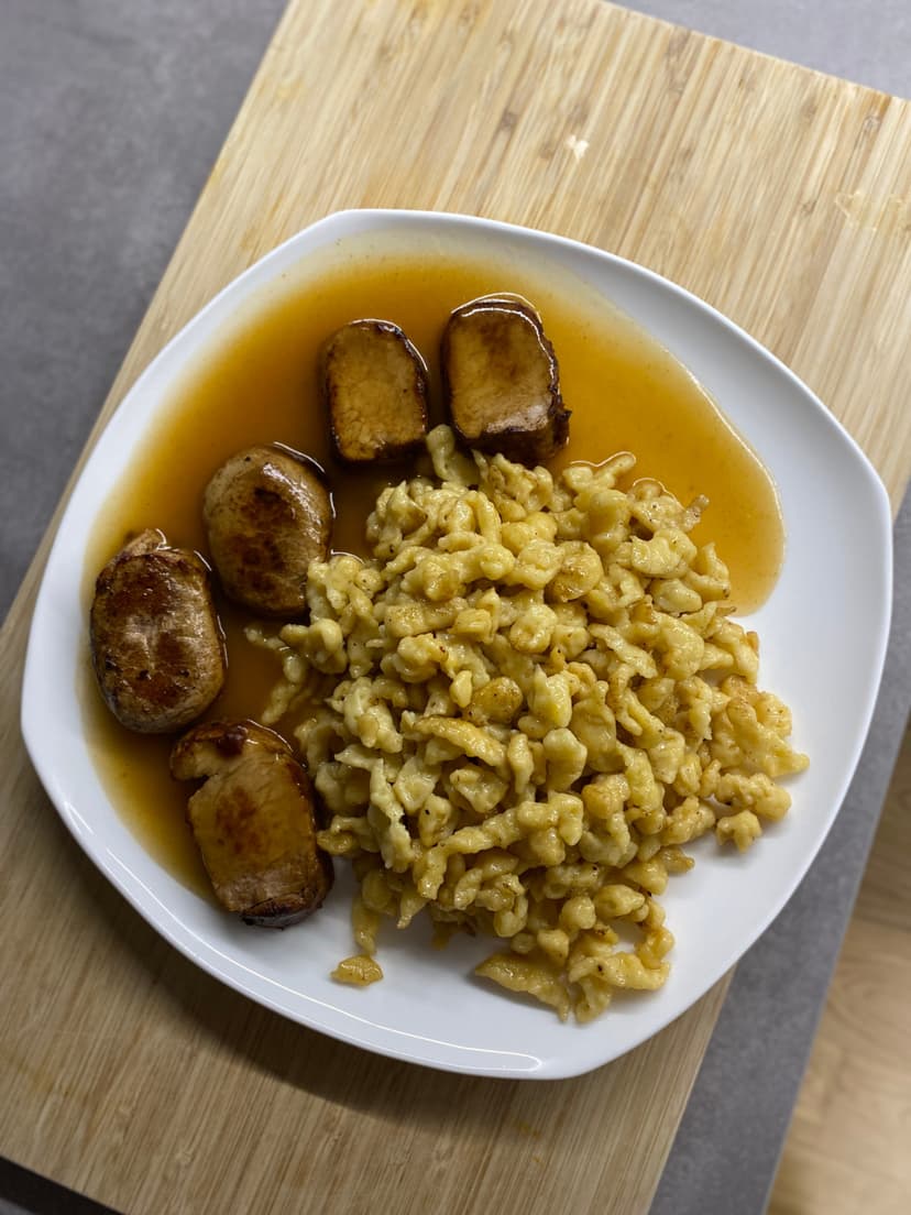 Spätzle with Pork Tenderloin Rocely Recipe