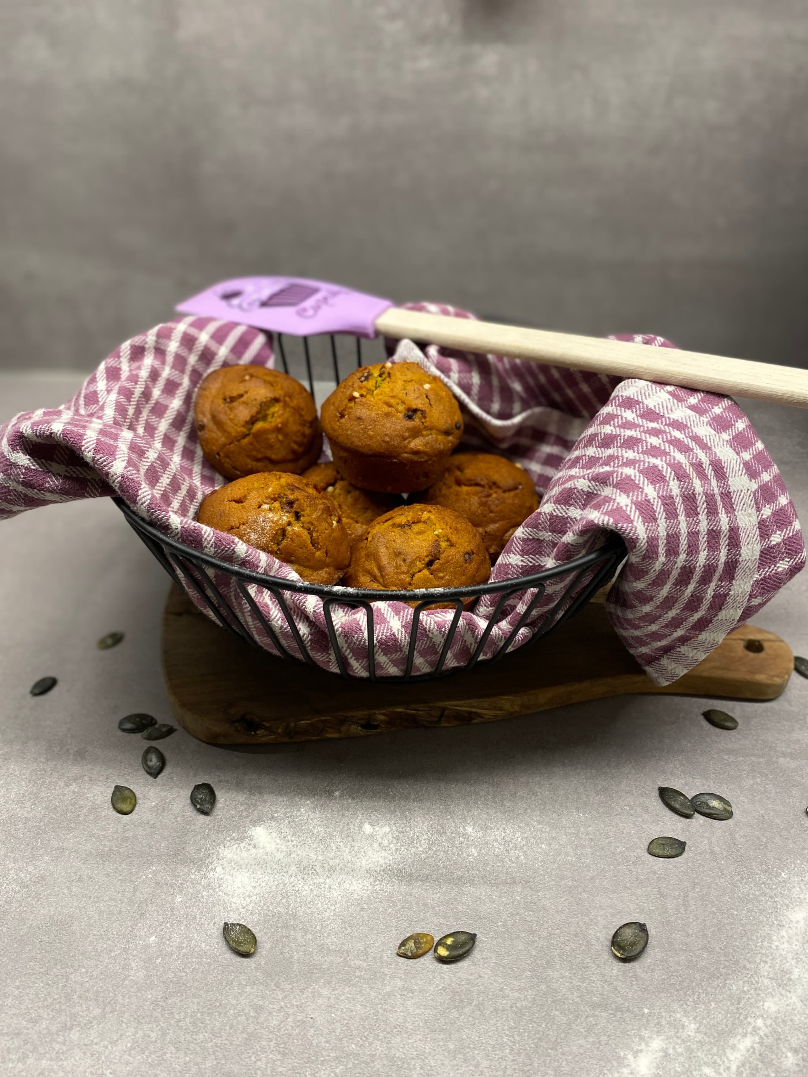 Pumpkin Muffins with Chocolate Recipe Image