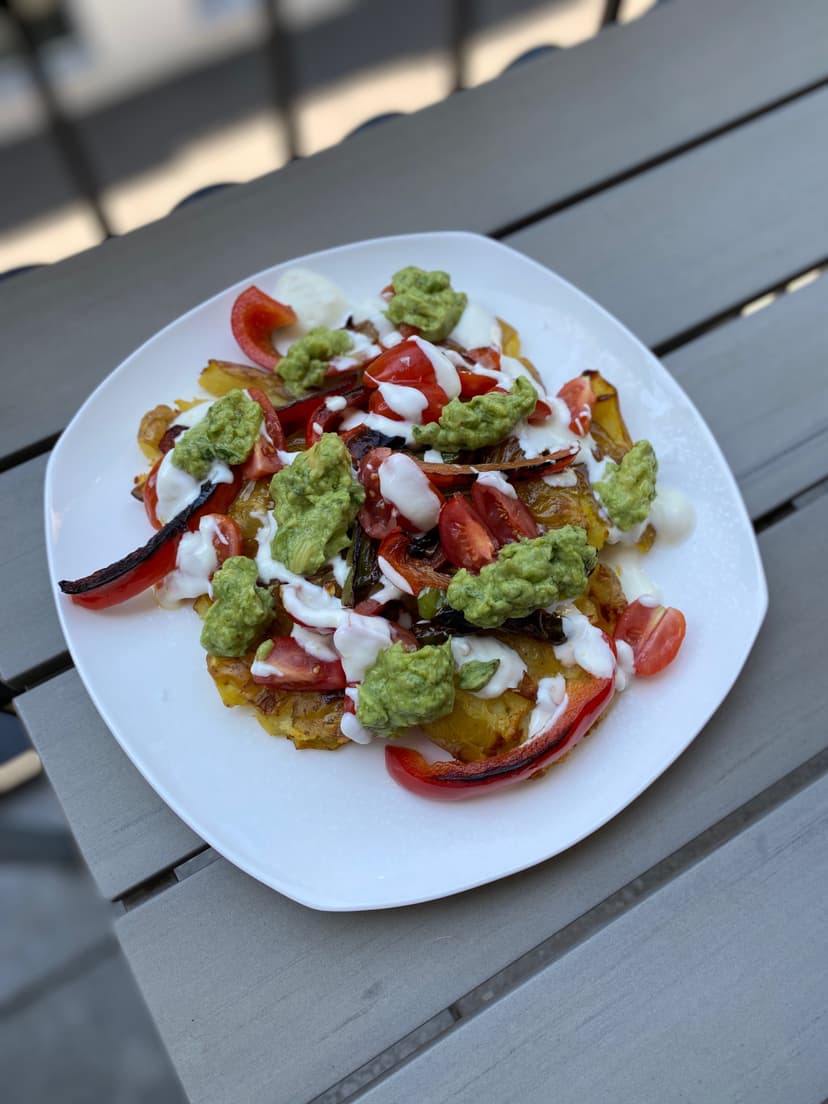 Crispy Smashed Potato Salad with Avocado Mousse Rocely Recipe