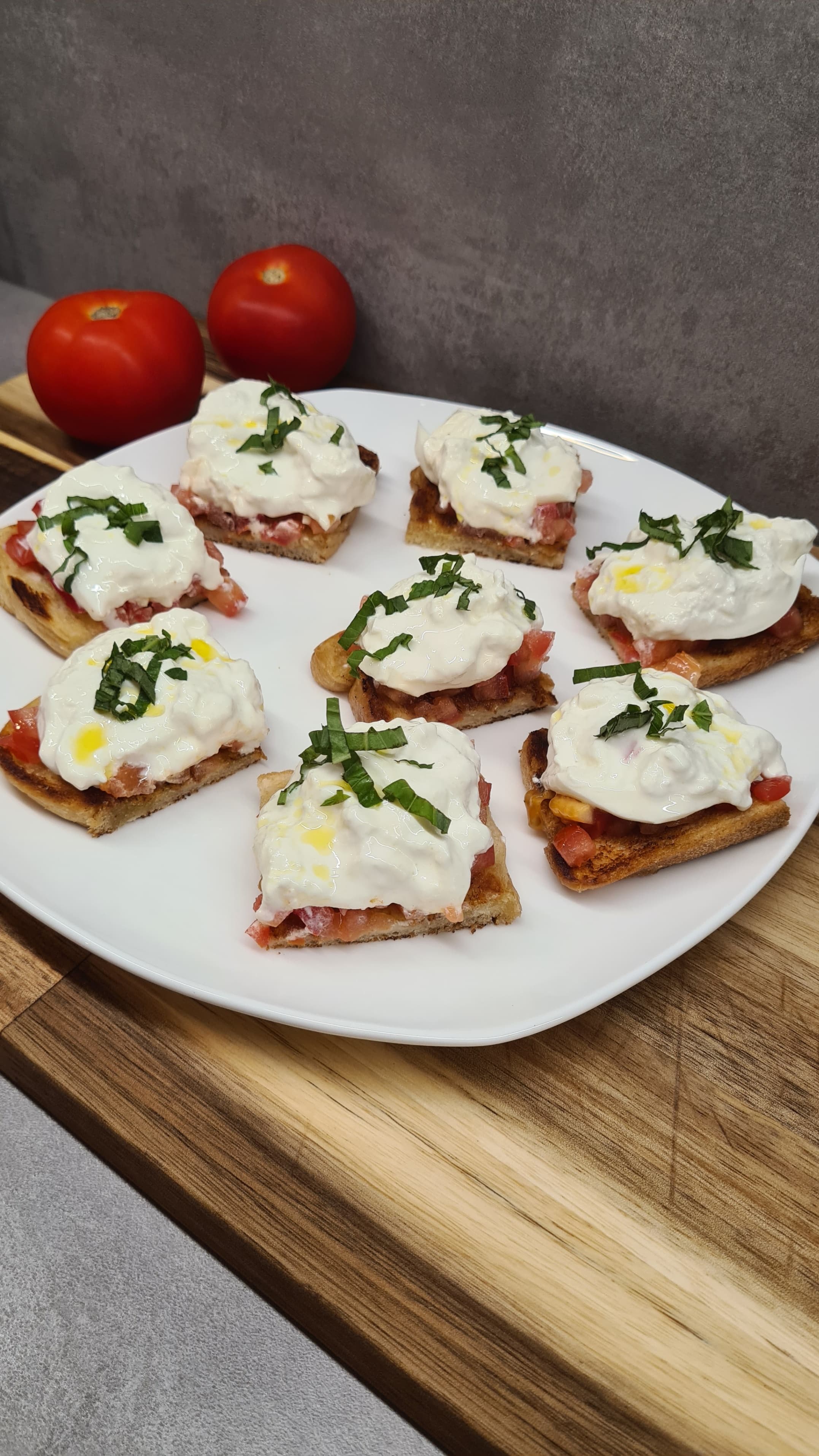 Burrata Tomato Bruschetta: The Perfect Crunch-Cream Bite Recipe Image