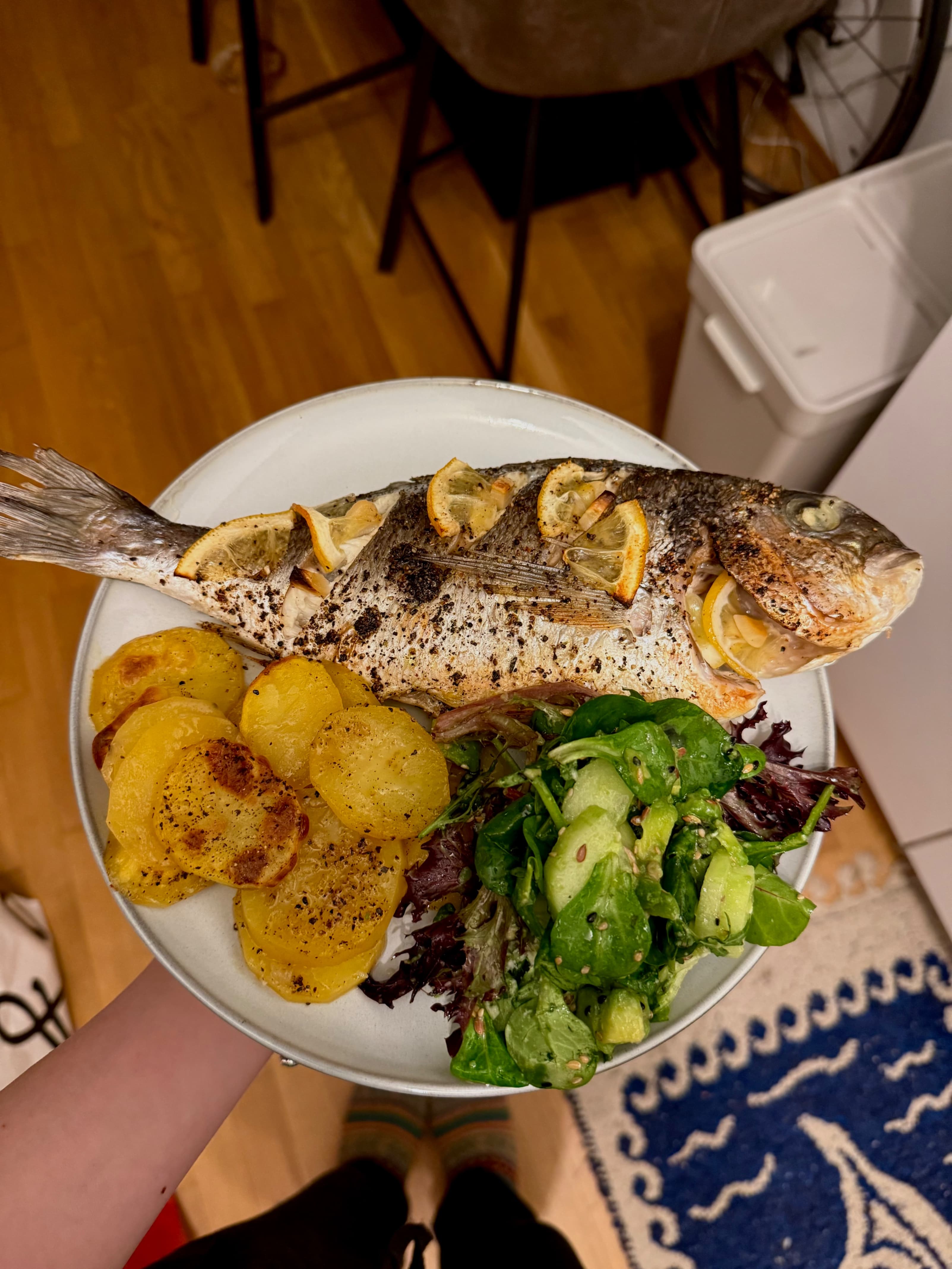 Recette Rocely de Dorade royale au four avec pommes de terre