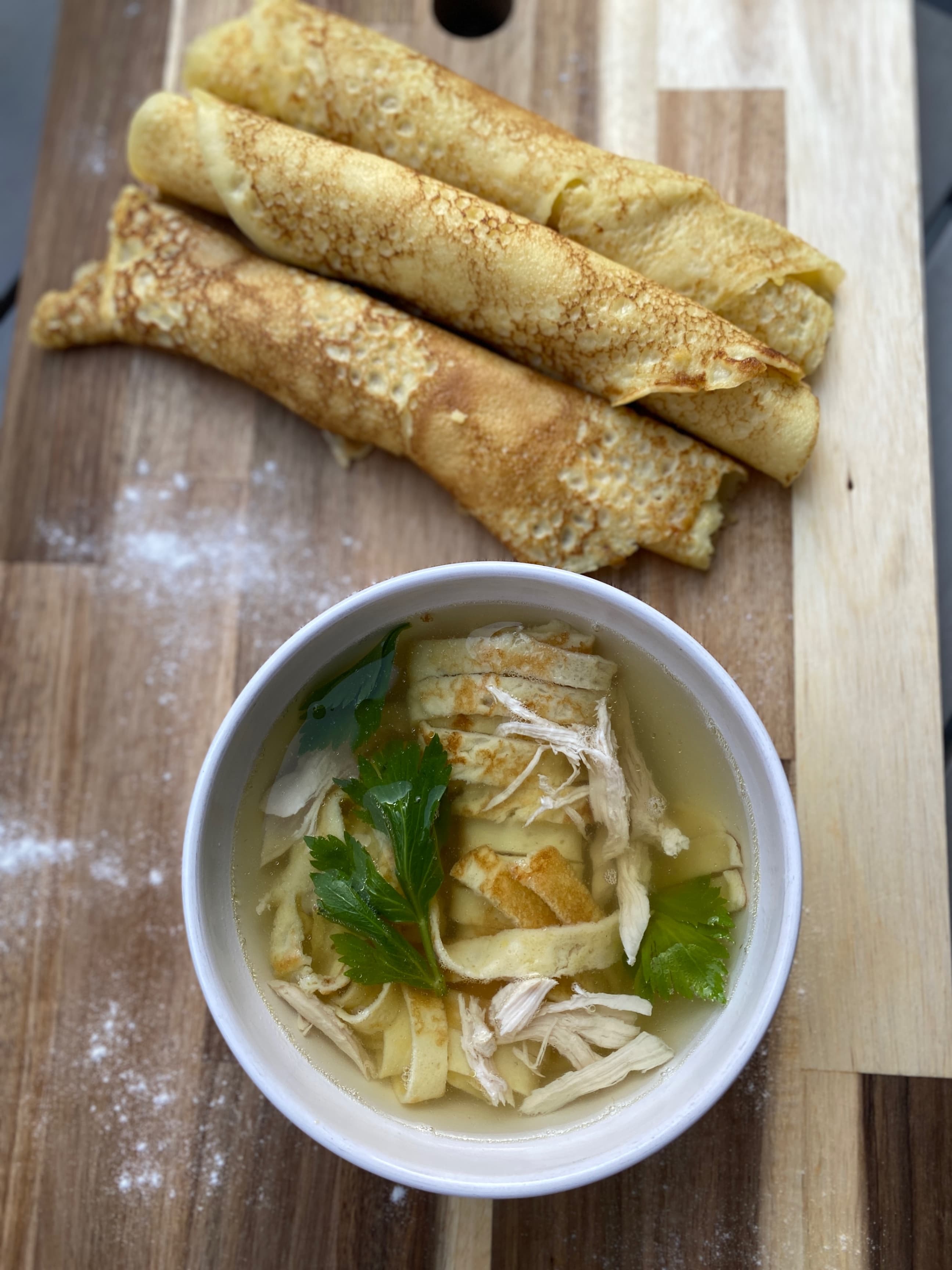 Pancake Soup with Chicken (Frittatensuppe) Recipe Image